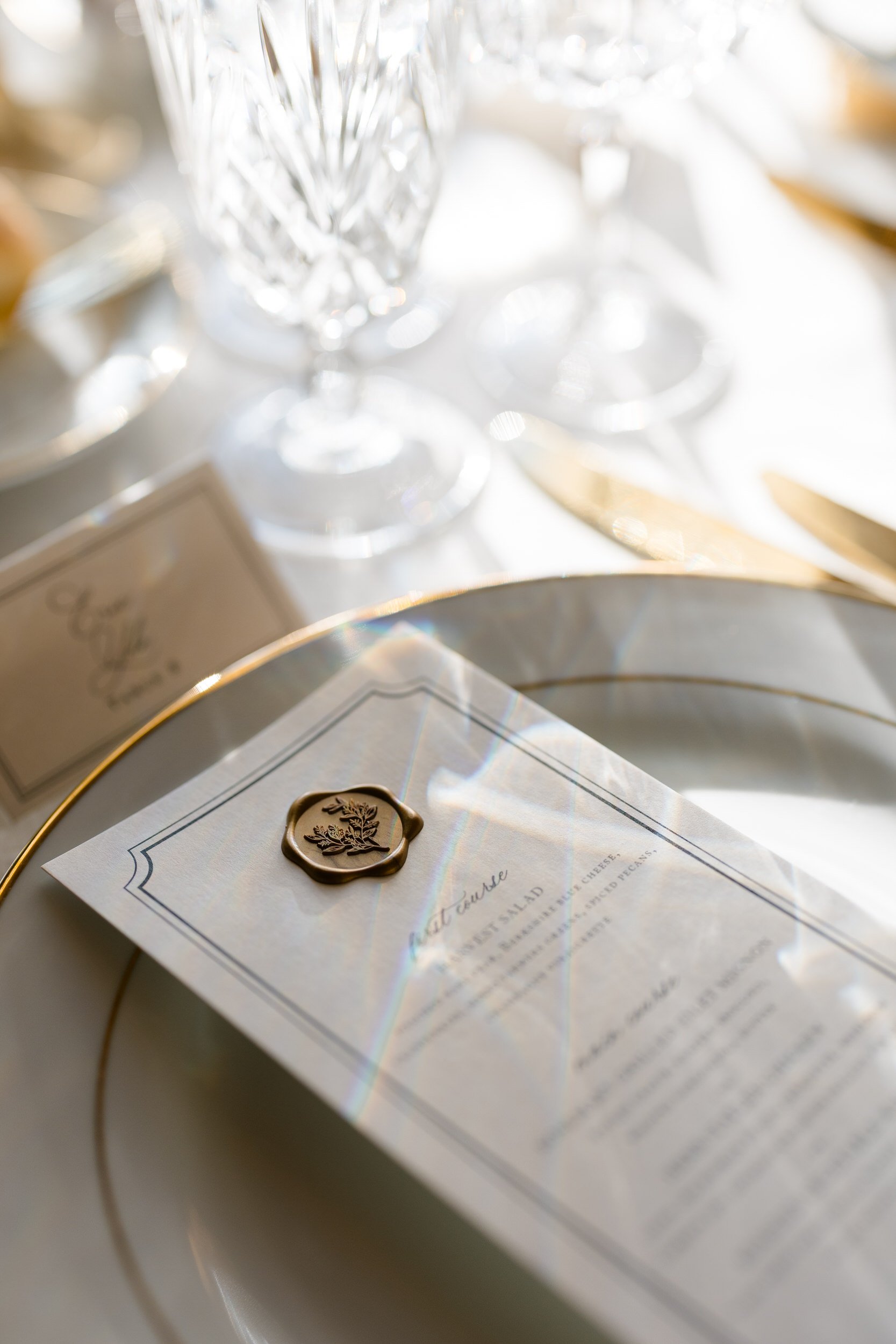 Luxury reception details captured by a Newport wedding photographer