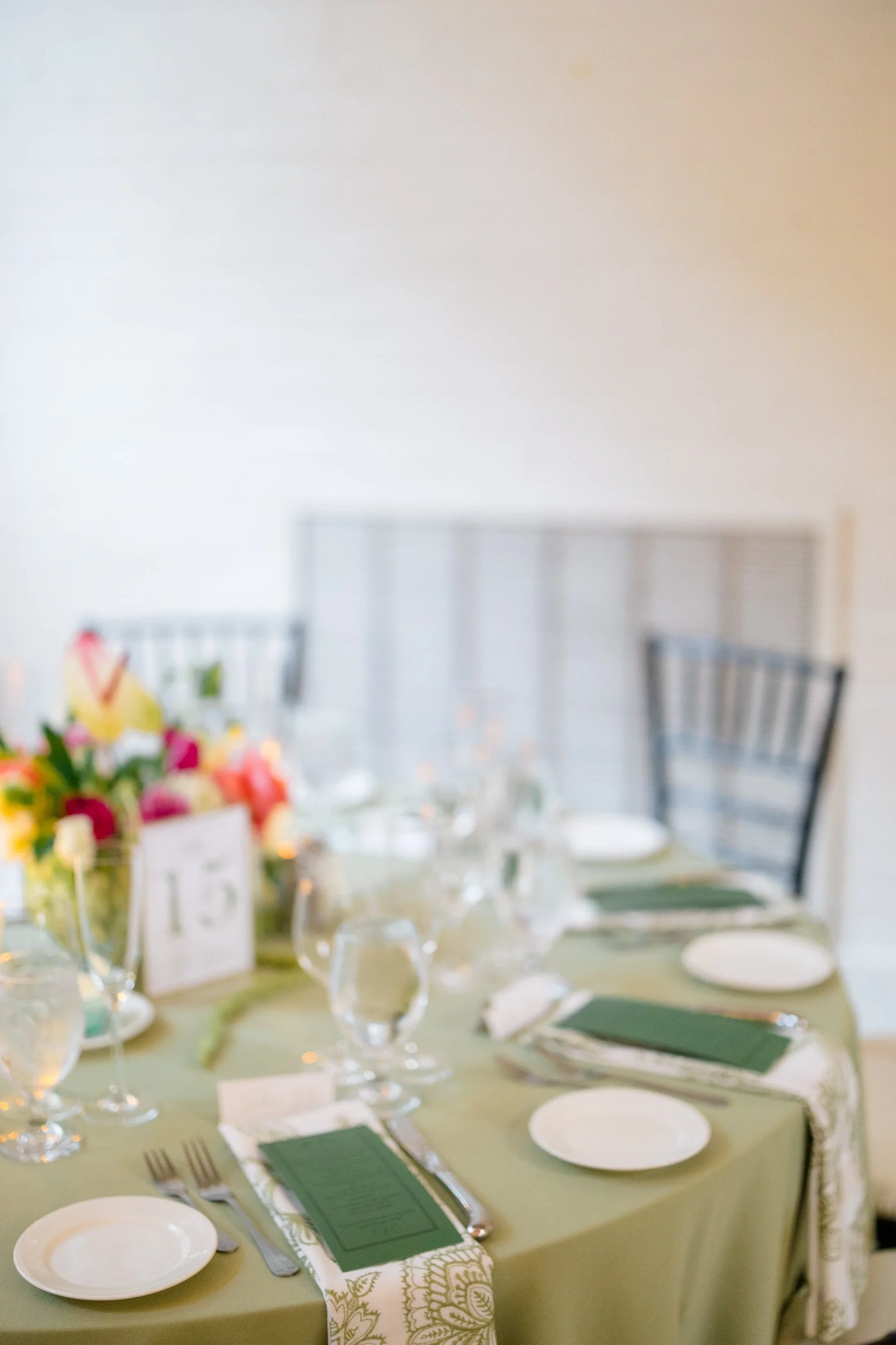 Romantic table settings from a Massachusetts garden wedding