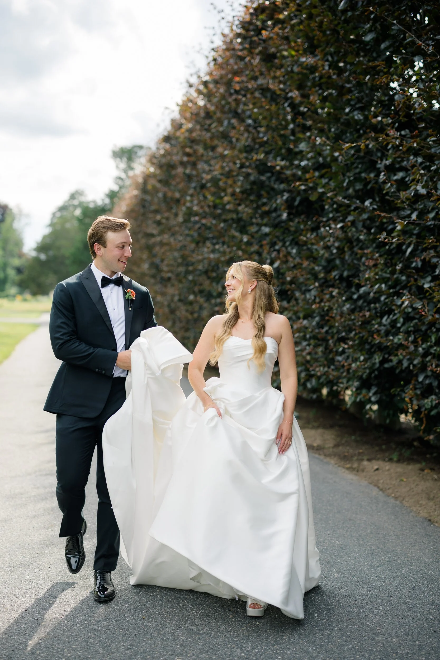 European-inspired wedding portraits at the Italian Gardens at Elm Bank