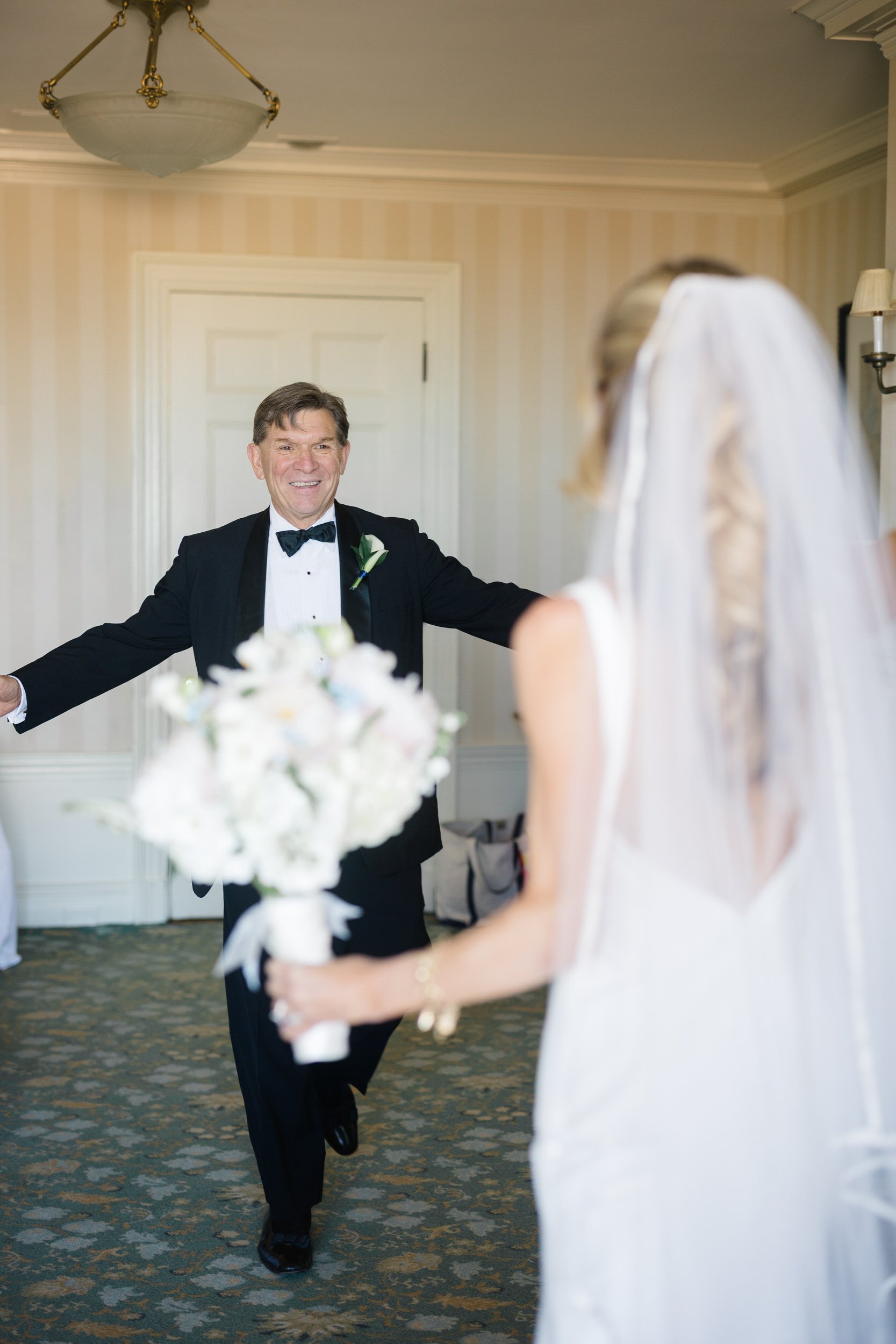 Emotional getting ready moments before the ceremony