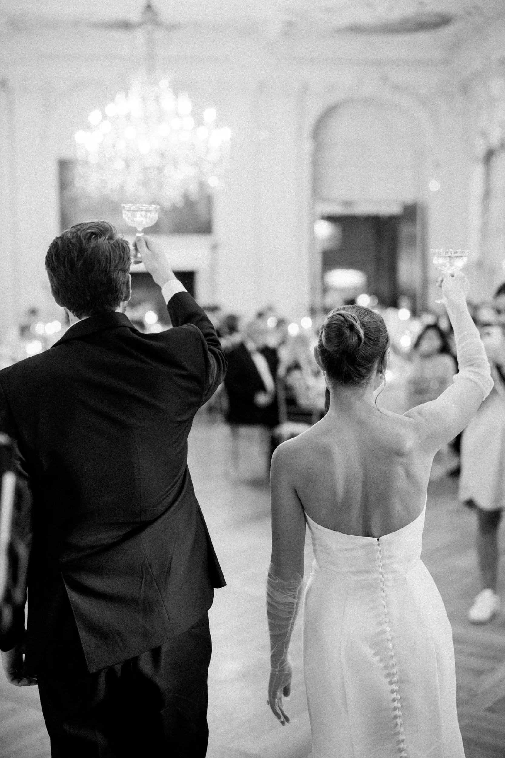 Wedding dinner at a Rosecliff wedding