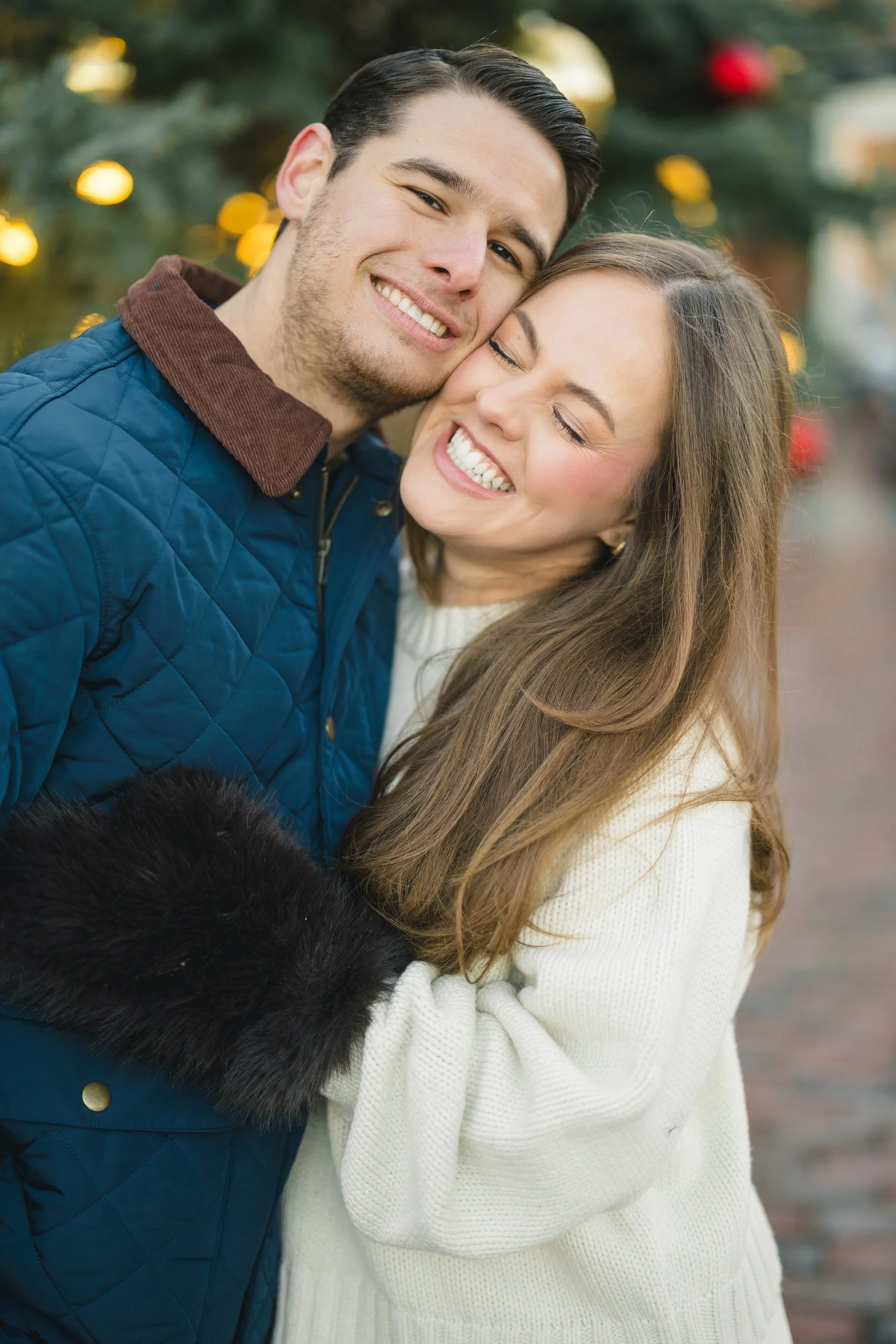 Newburyport engagement session capturing natural connection during the winter months.