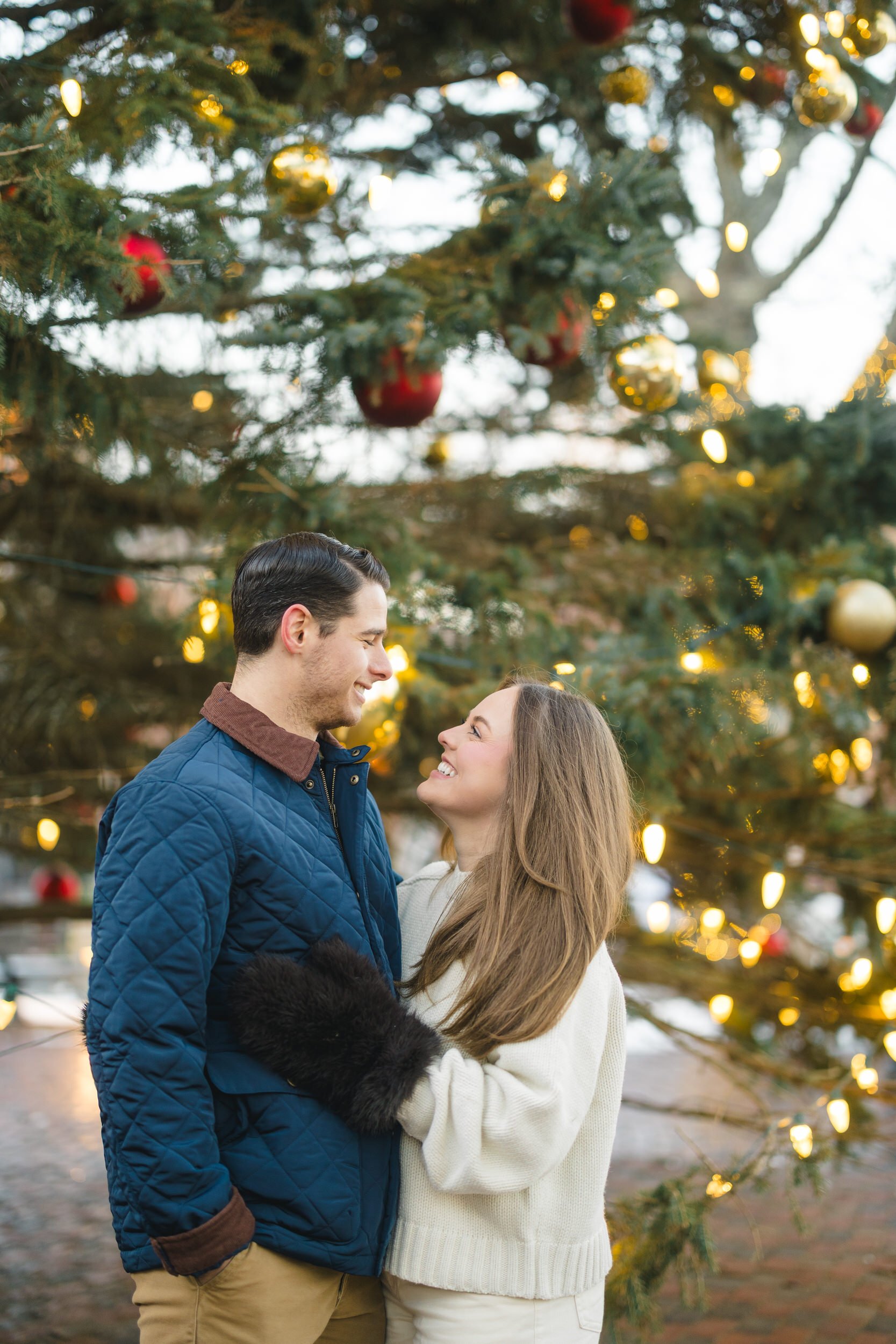 Newburyport engagement session capturing natural connection during the winter months.