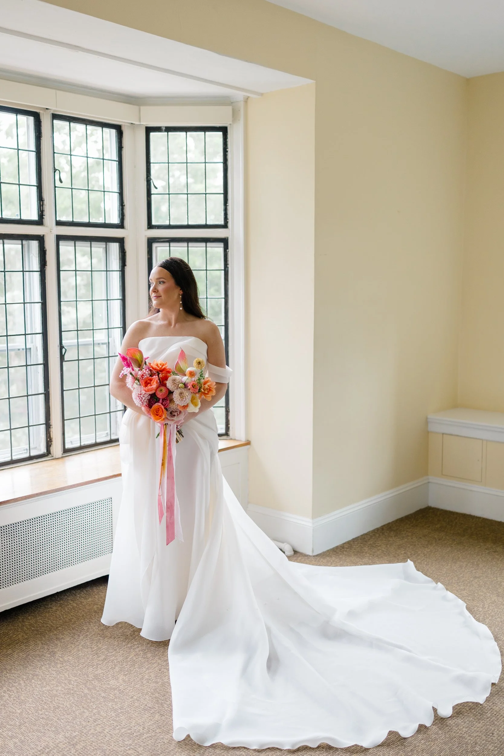 Colorful bridal preparations inspired by the whimsical floral designs of Rifle Paper Co.