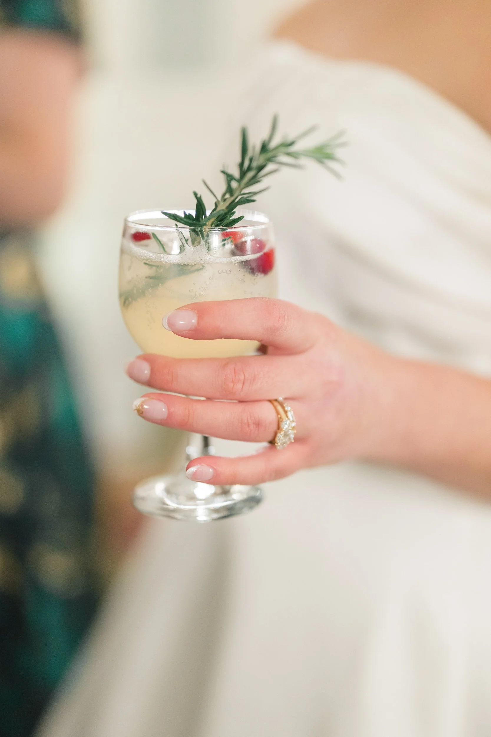 Elegant cocktail hour details at Aldrich Mansion venue
