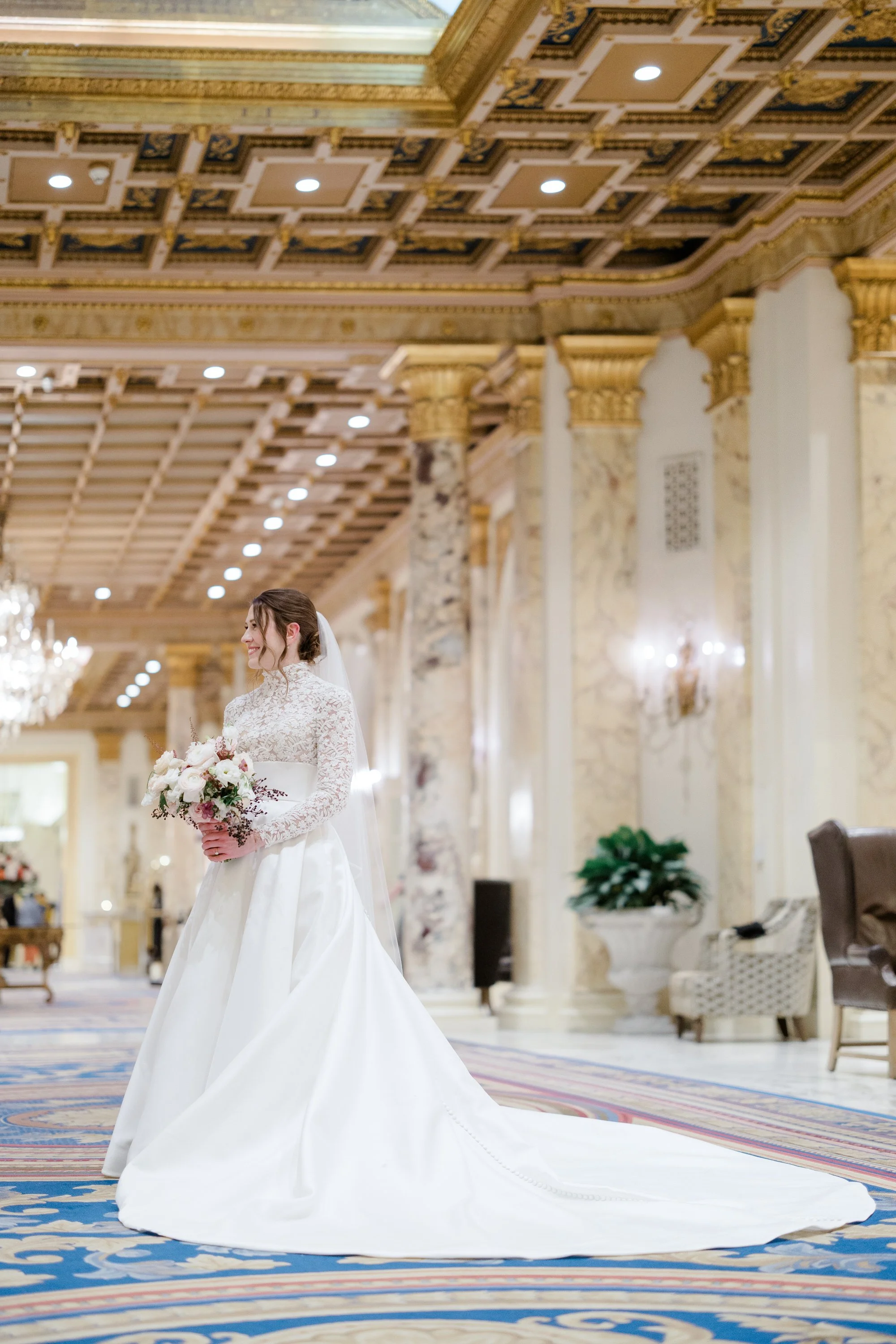 Bridal portrait at Fairmont Copley Hotel Wedding