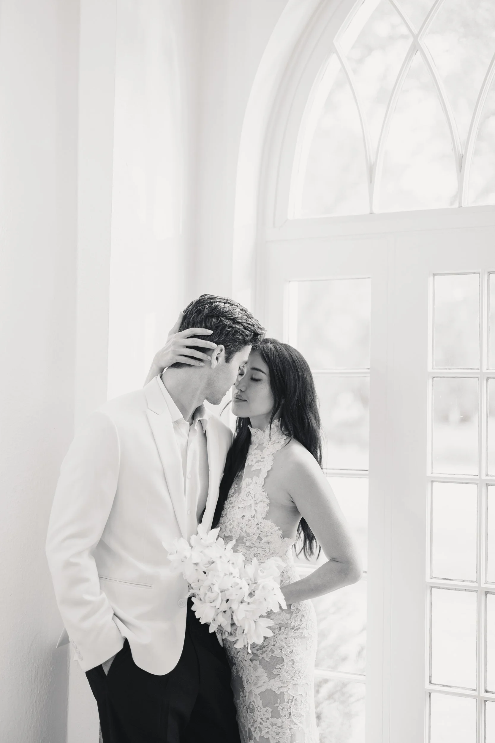 Golden light wedding portraits at Lowndes Grove in Charleston, SC
