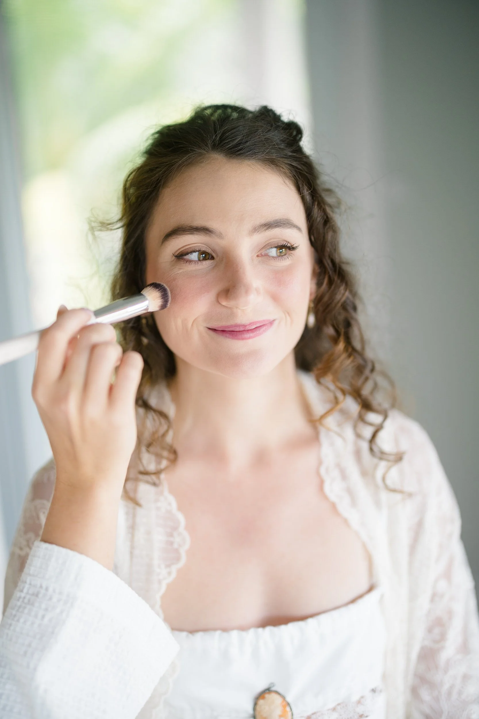 Bridal preparations at a queer destination wedding in the US Virgin Islands.