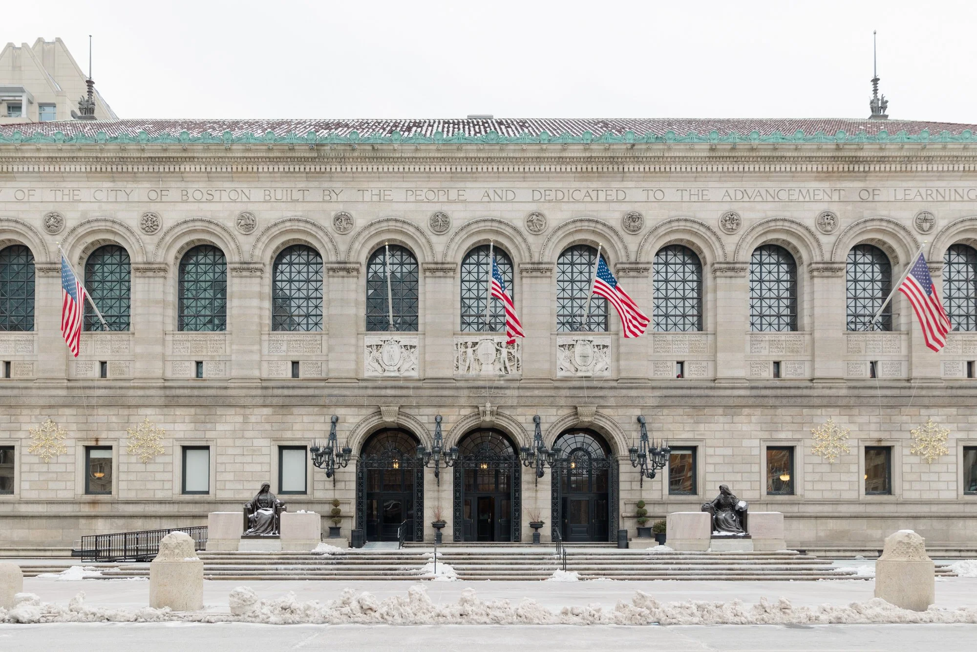 Boston Public Library winter wedding