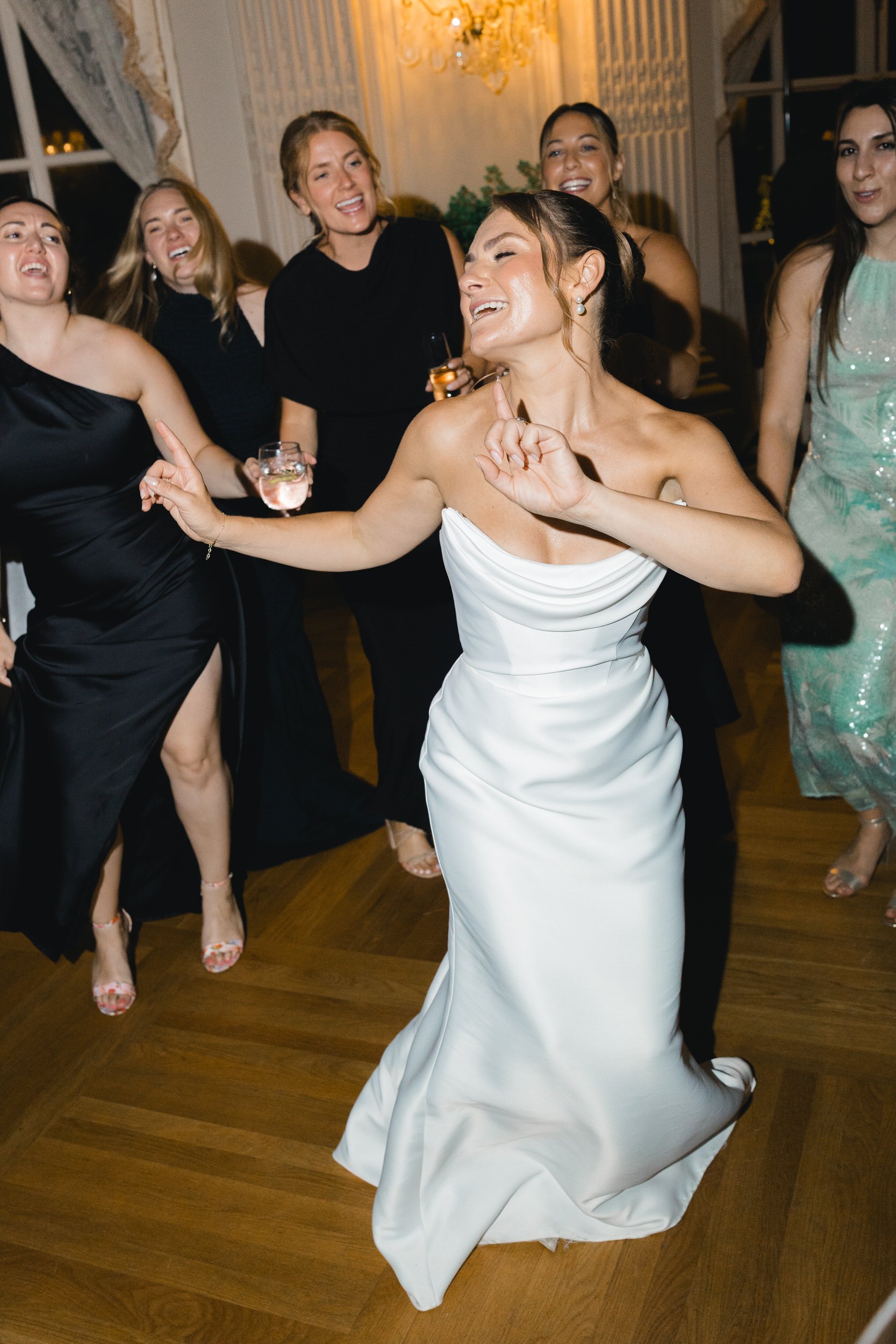 Dance floor moments captured by a Newport wedding photographer