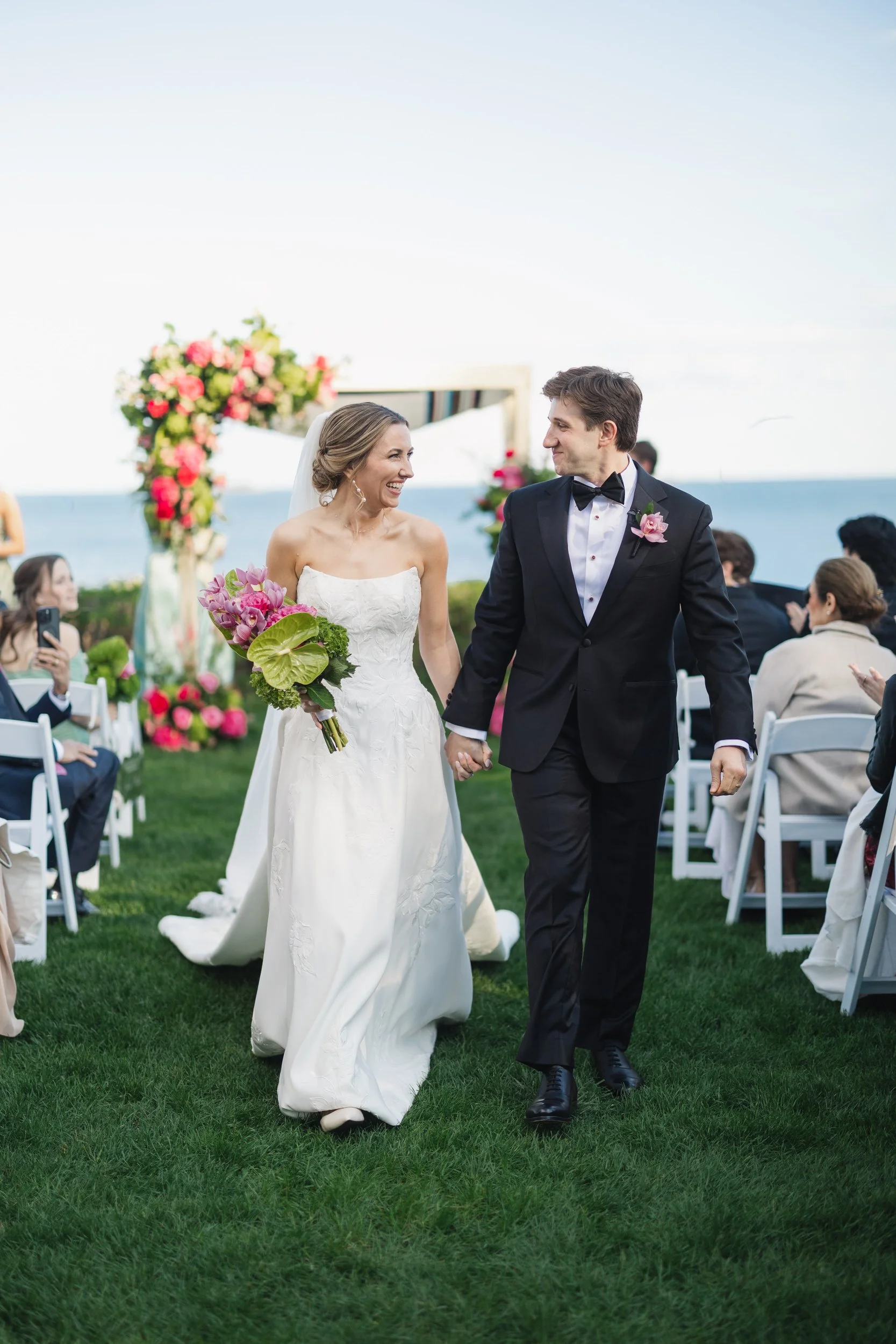 Documentary-style ceremony photography at Beverly Massachusetts wedding venue