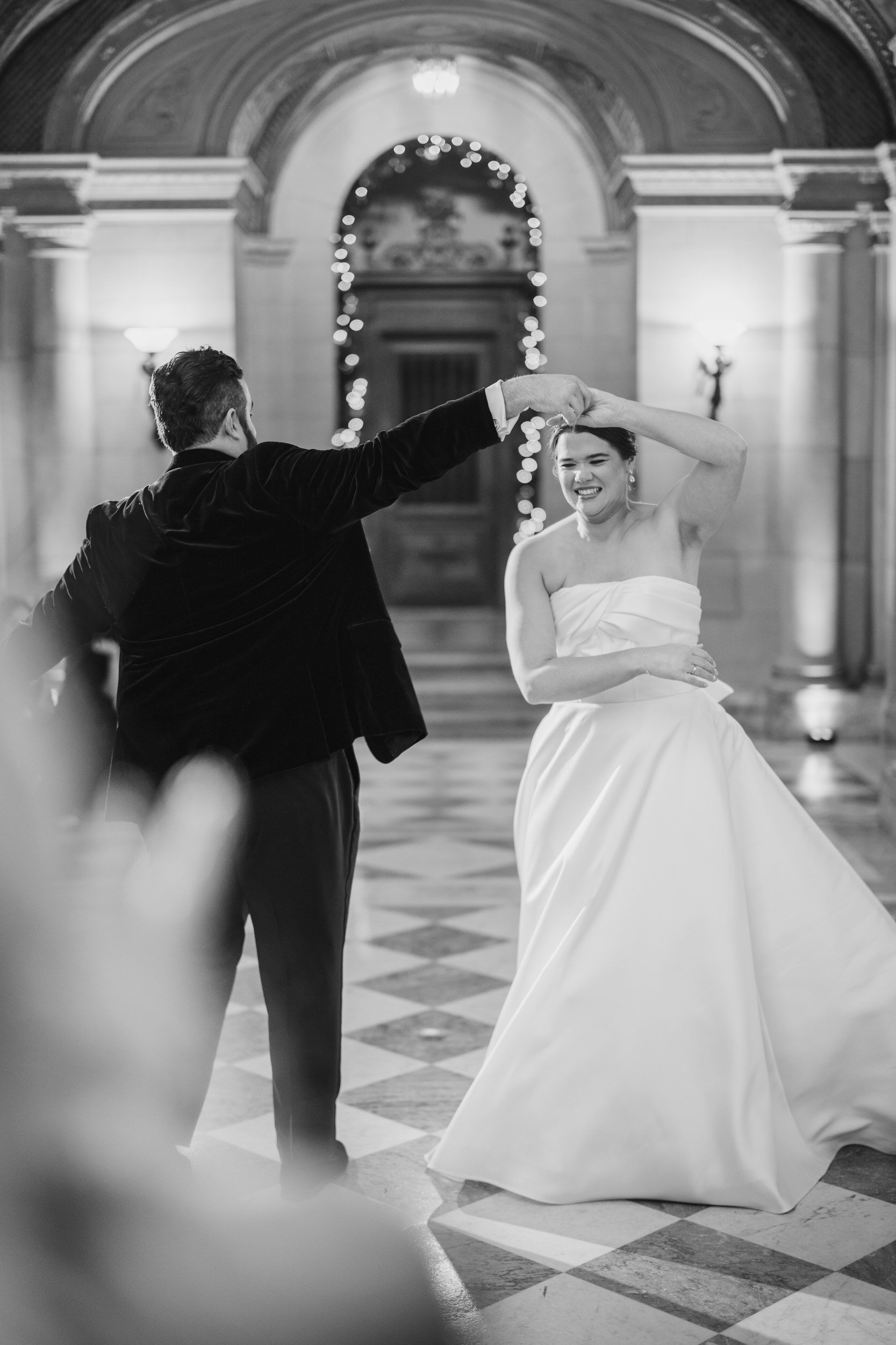 Aldrich Mansion winter wedding reception celebration