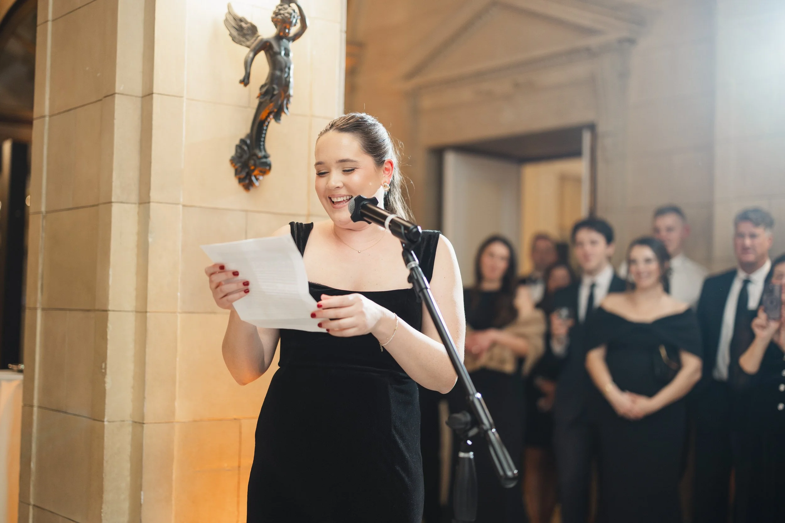 Aldrich Mansion wedding reception atmosphere