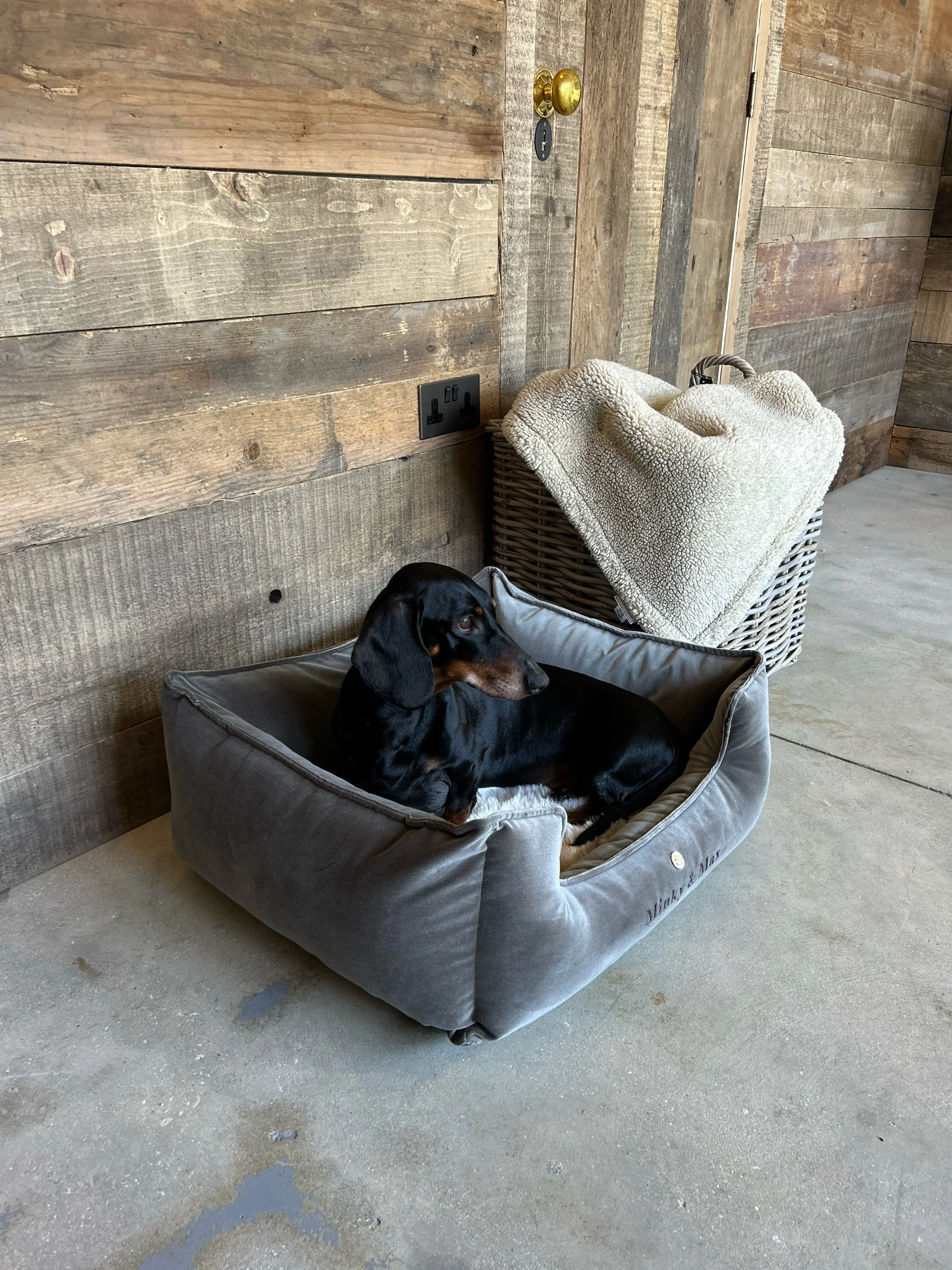 The Burford Bed- Americano Velour