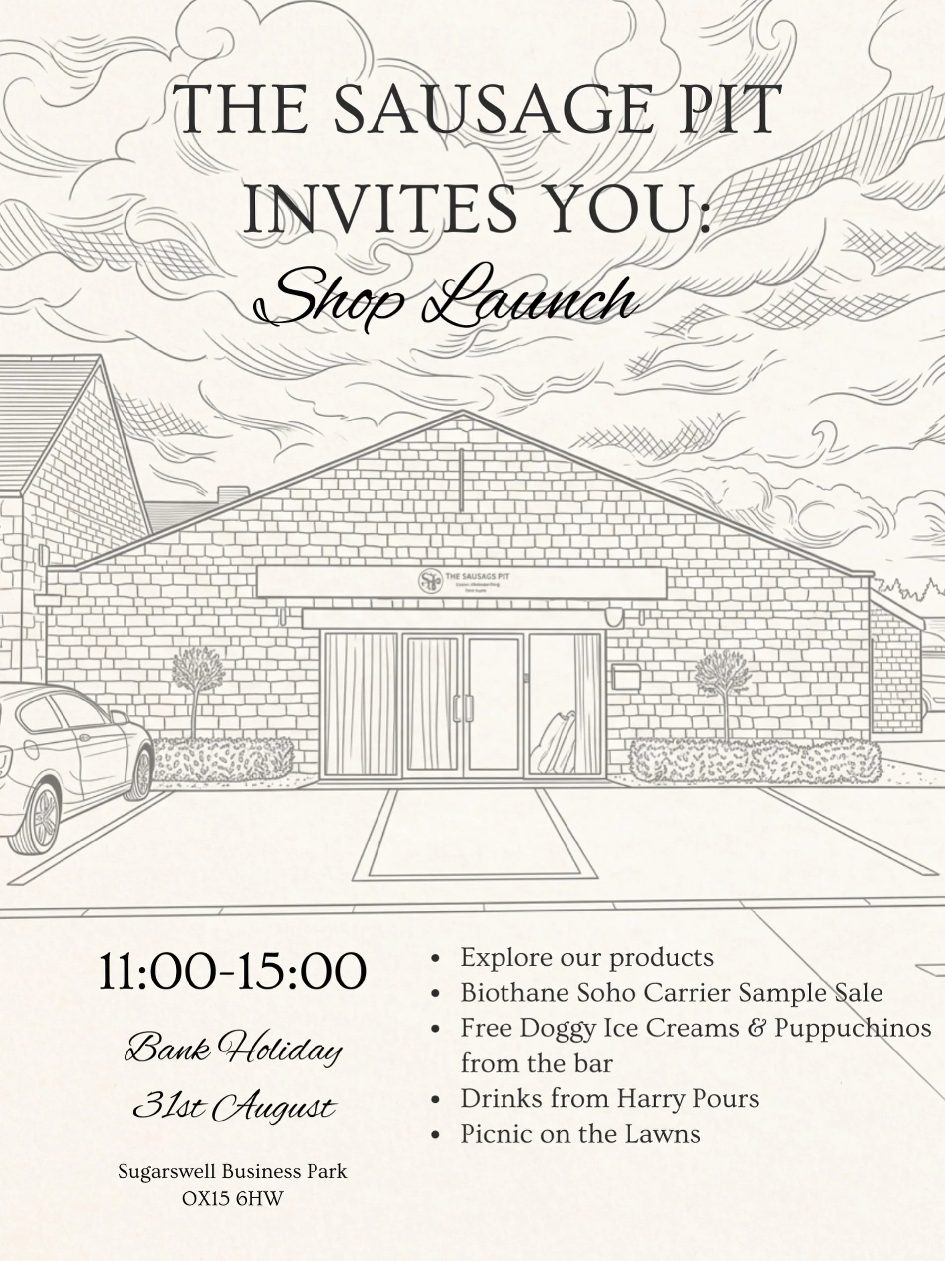 Our Little Get together ✨
.
We are so excited to open our Cotswold doors for the first time to our lovely customers! 

Hope to see you there
Grab your tickets to let us know you&rsquo;re coming, link in the comments 

Dog Event | Shop Pop Up| Cotswol