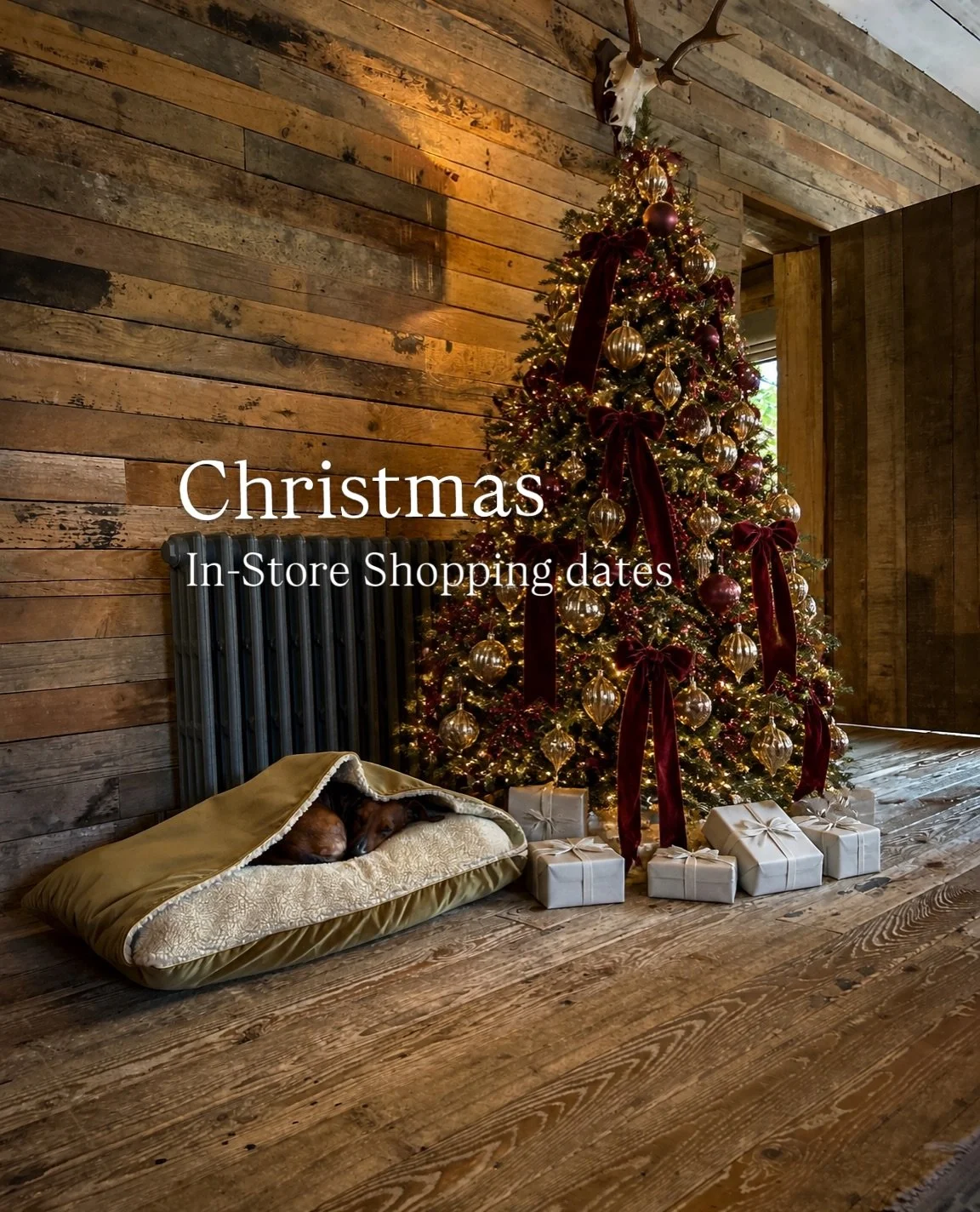 It&rsquo;s time to announce our Christmas Studio open dates 
🎄🎁

Because every dog deserves a new cosy bed for Christmas AND we say it isnt Christmas until a trip to the Cotswolds 😘

There are only 8 weekends left until Christmas &amp; we want to 