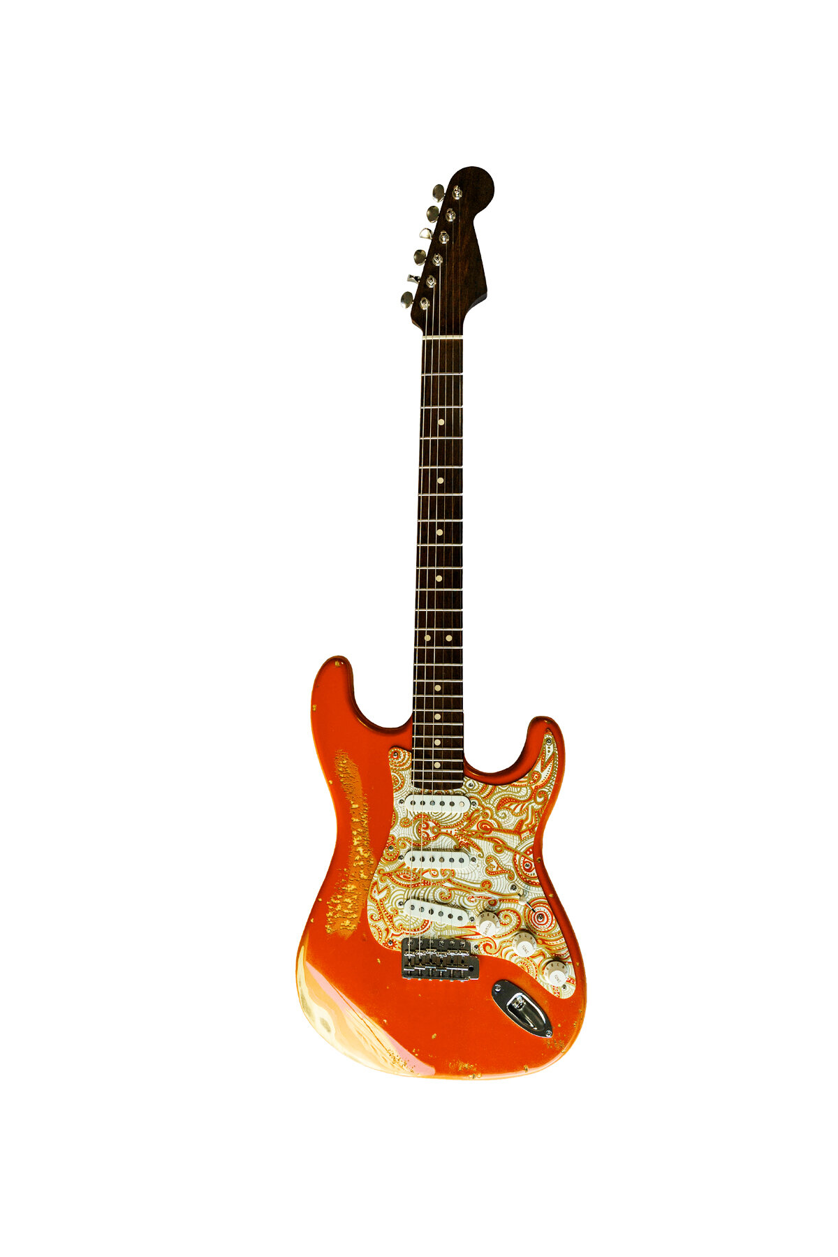 Aged Clementine Orange Guitar
