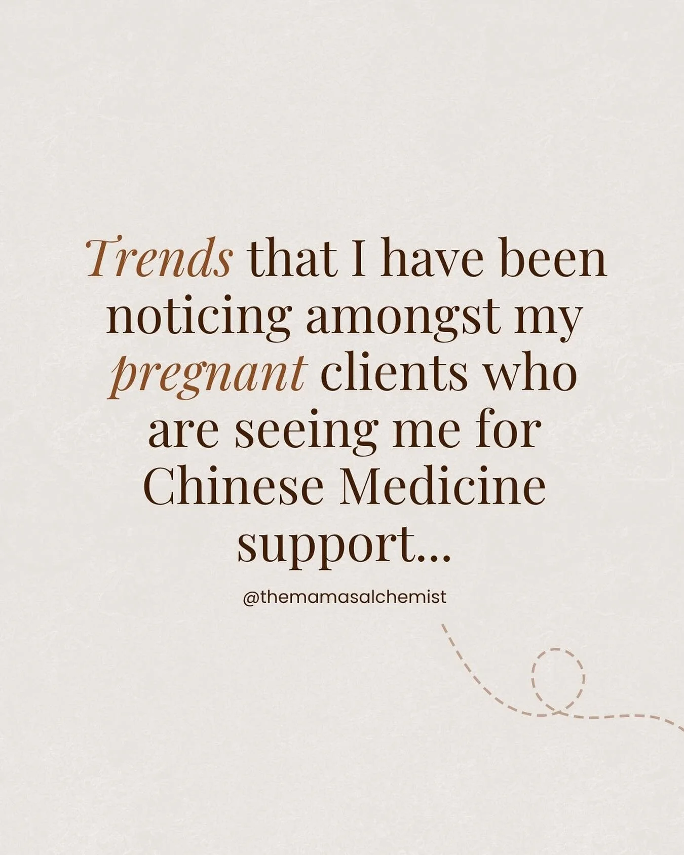 I&rsquo;ve had the privilege to support women with Chinese Medicine since 2015, and here are some of the more recent things I have noticed within my pregnant clients:

✨More women are continuing their pregnancies post-dates; 42+ weeks of their pregna