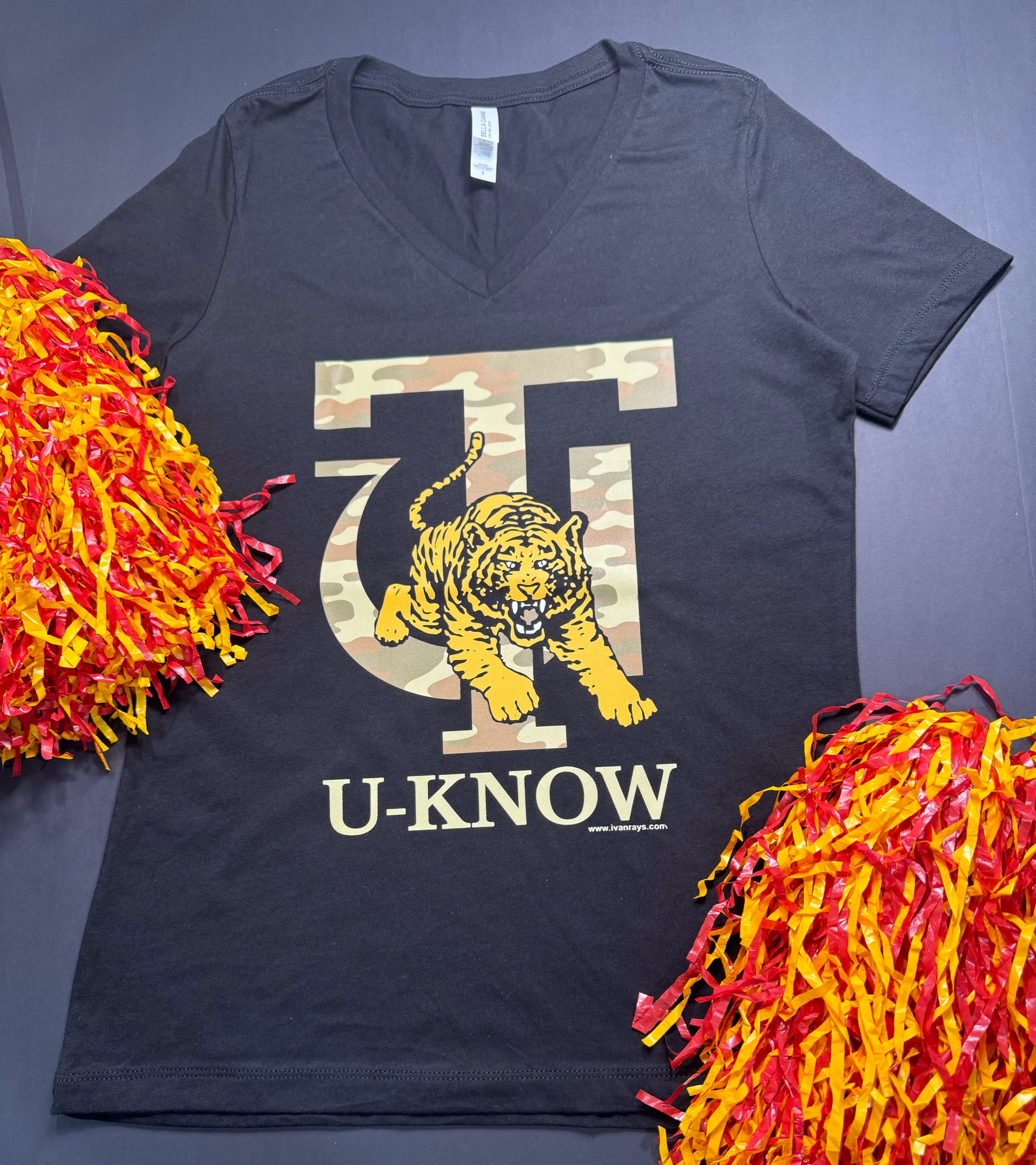 Tuskegee Camo U-Know Women’s Black Shirt