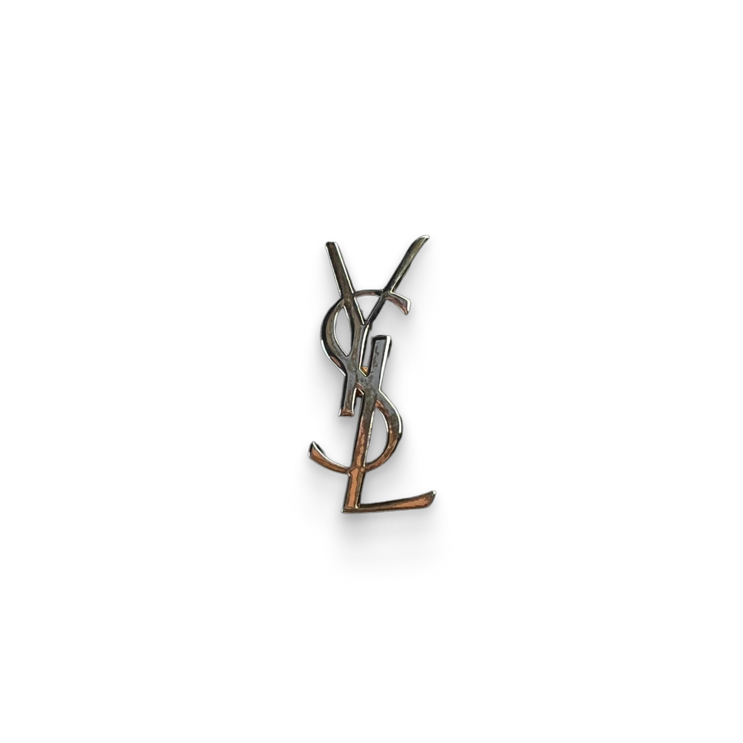 Saint Laurent YSL Gold-Tone Brooch
