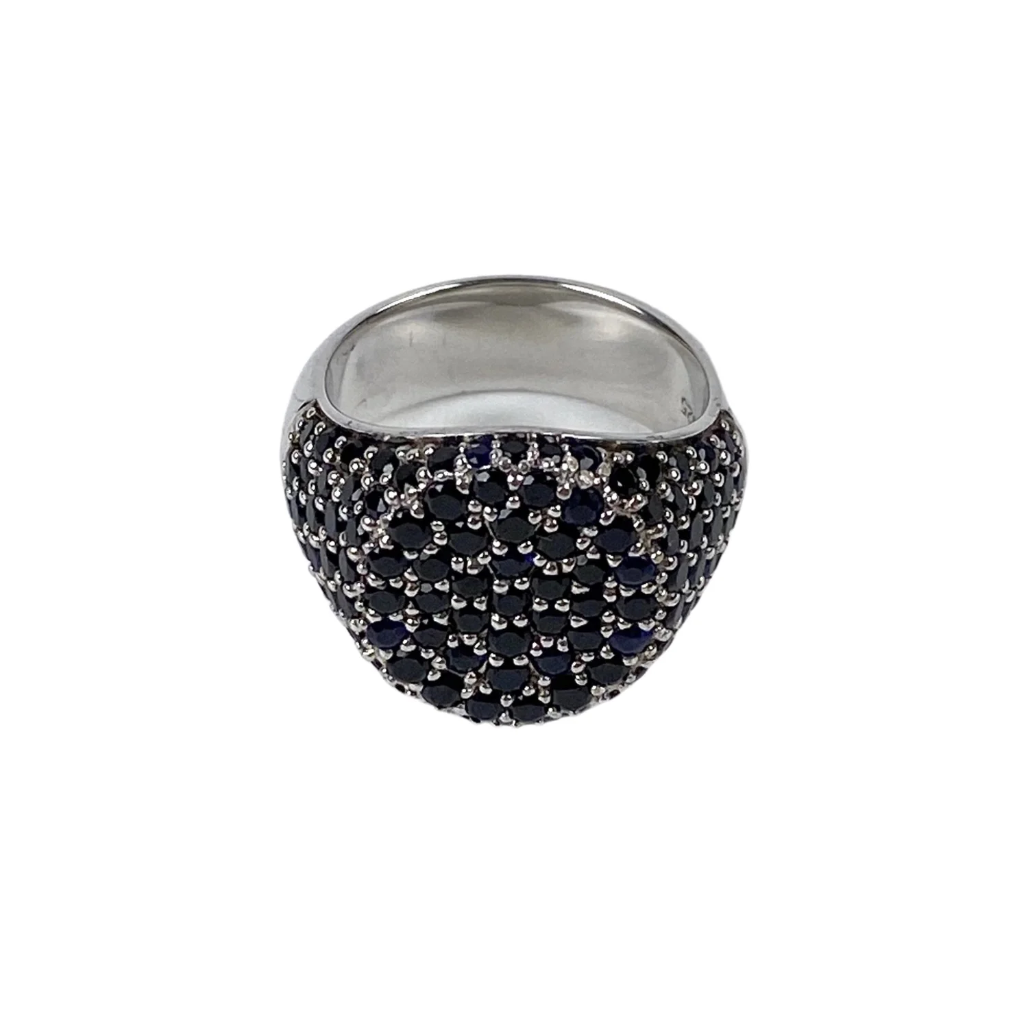 MARKED: Oval Black Spinel Ring