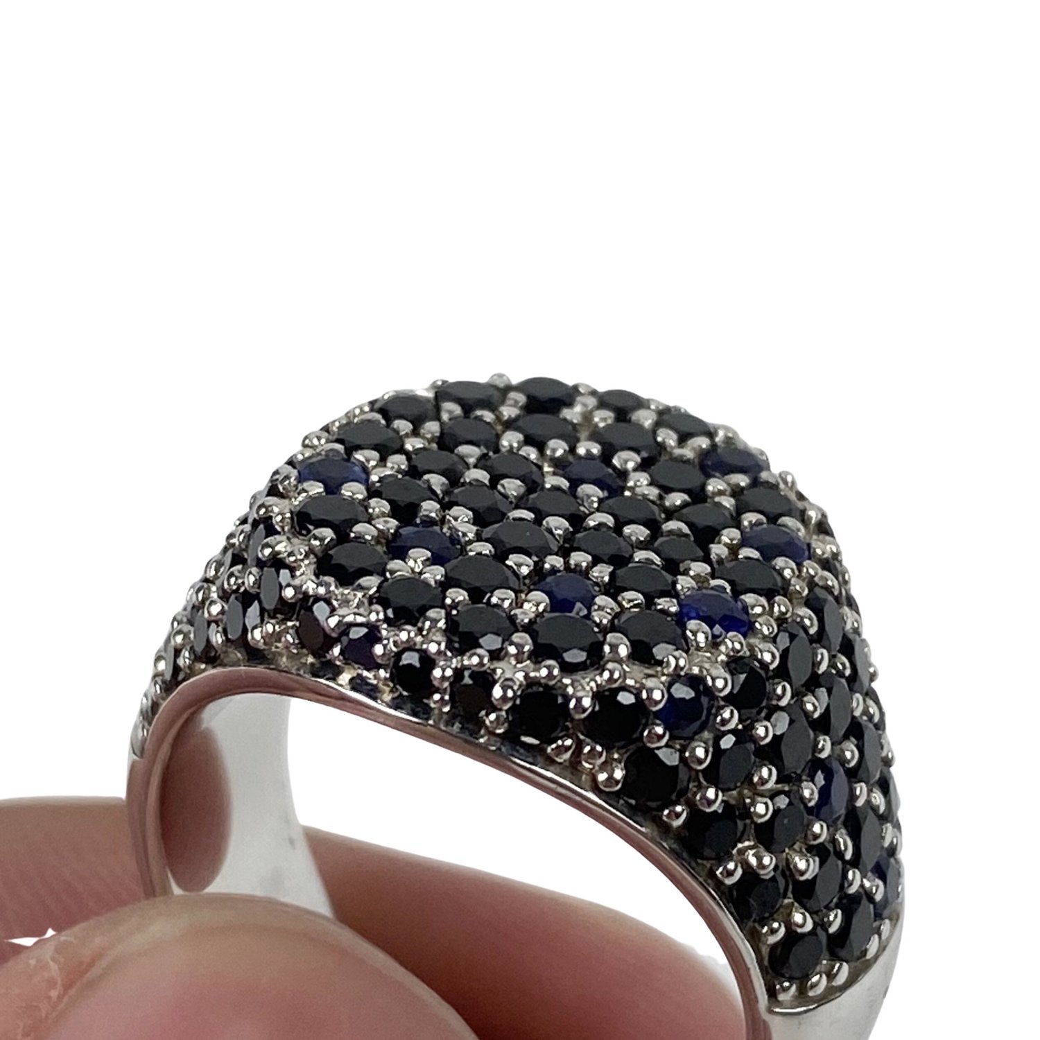 MARKED: Oval Black Spinel Ring