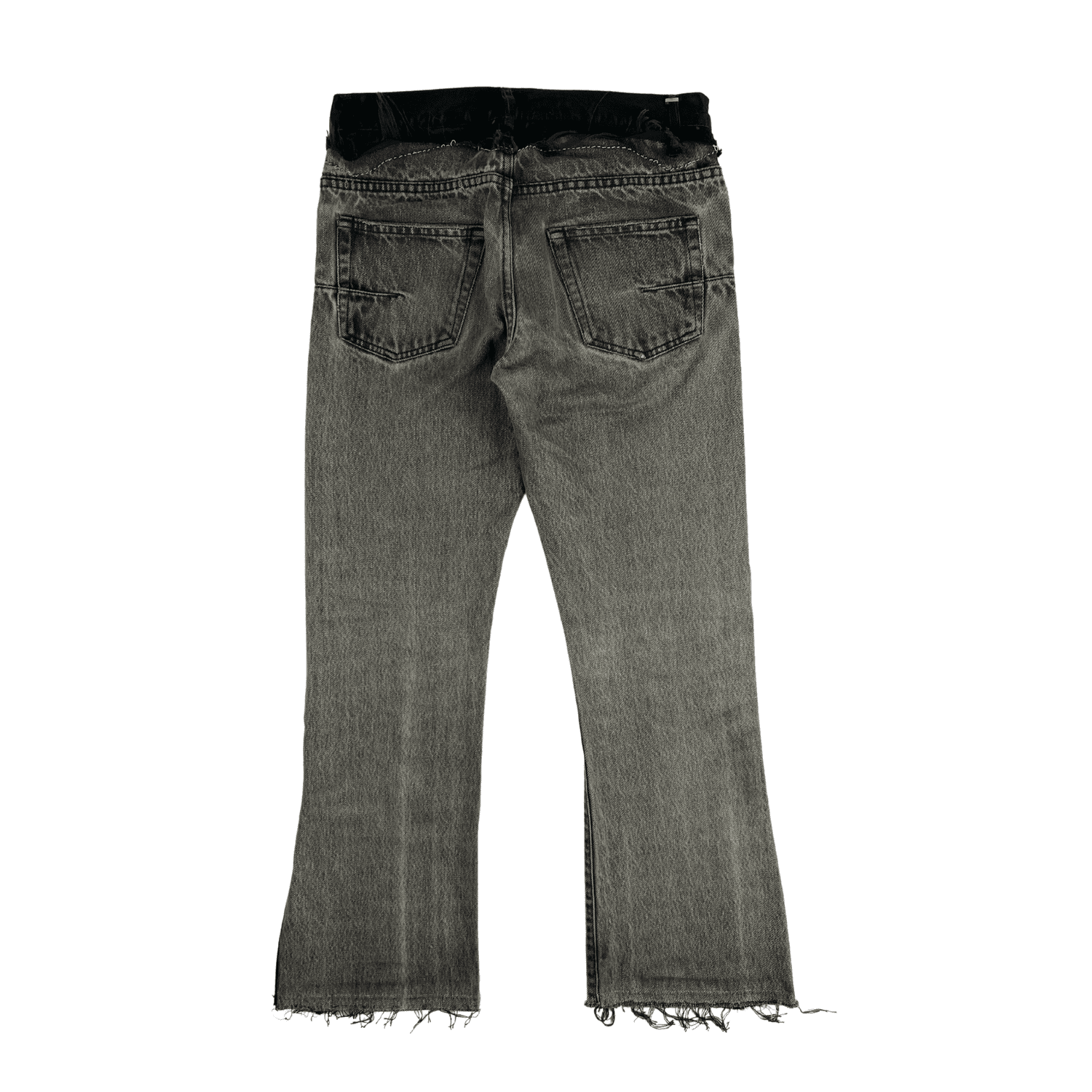MARKED EU: Dior AW06 Grey Flared Cummerbund Jeans