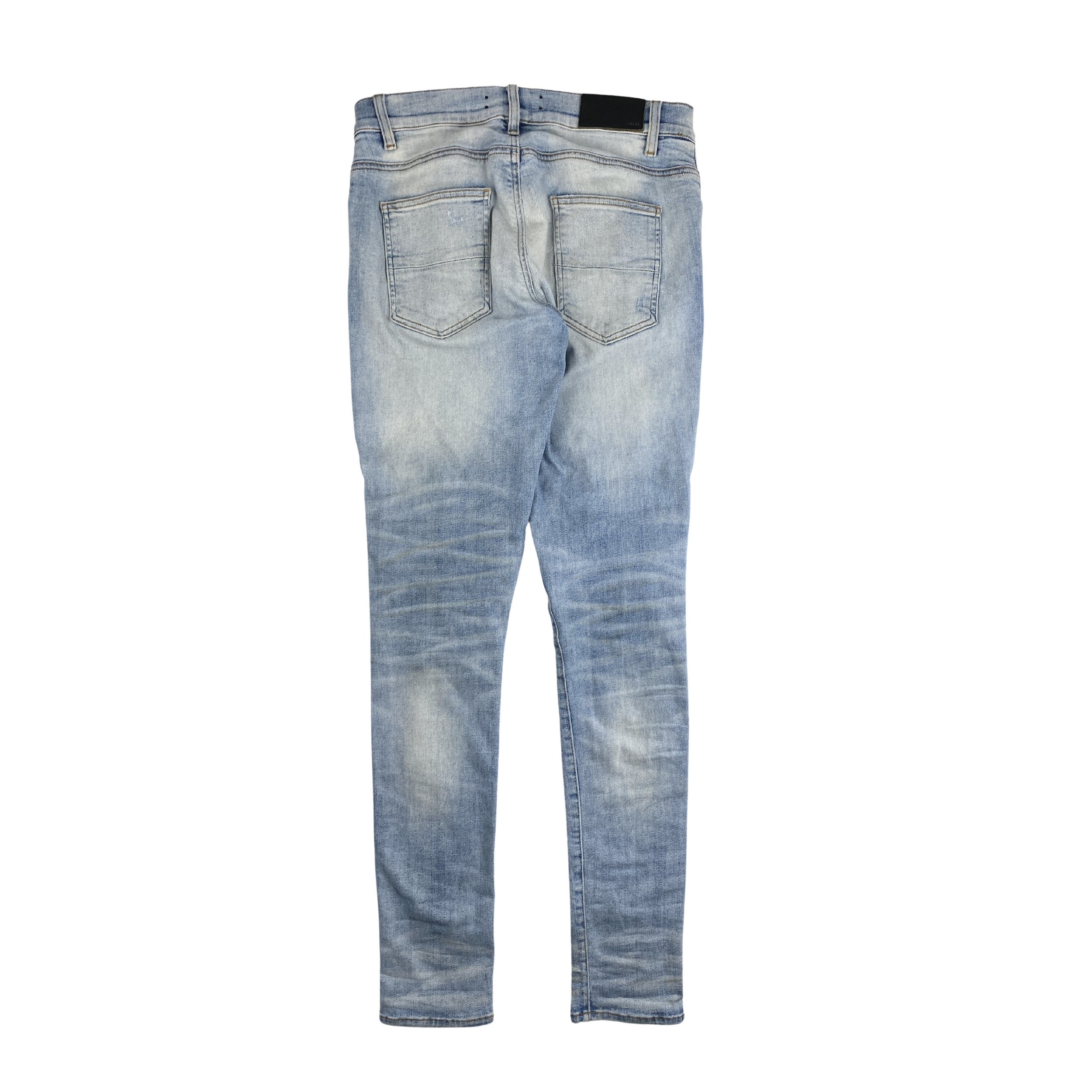 MARKED EU — Amiri Black MX1 Waxed Zip Jeans