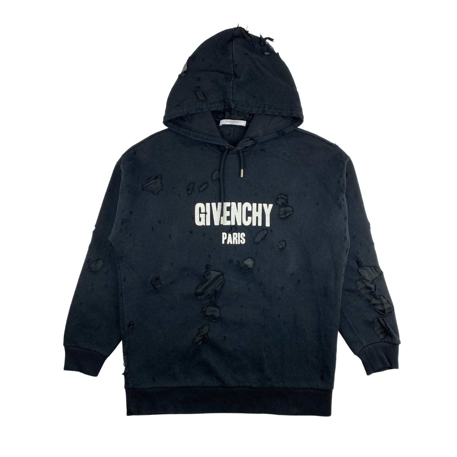 Givenchy Paris Distressed Hoodie Givenchy Distressed Hoodie USED
