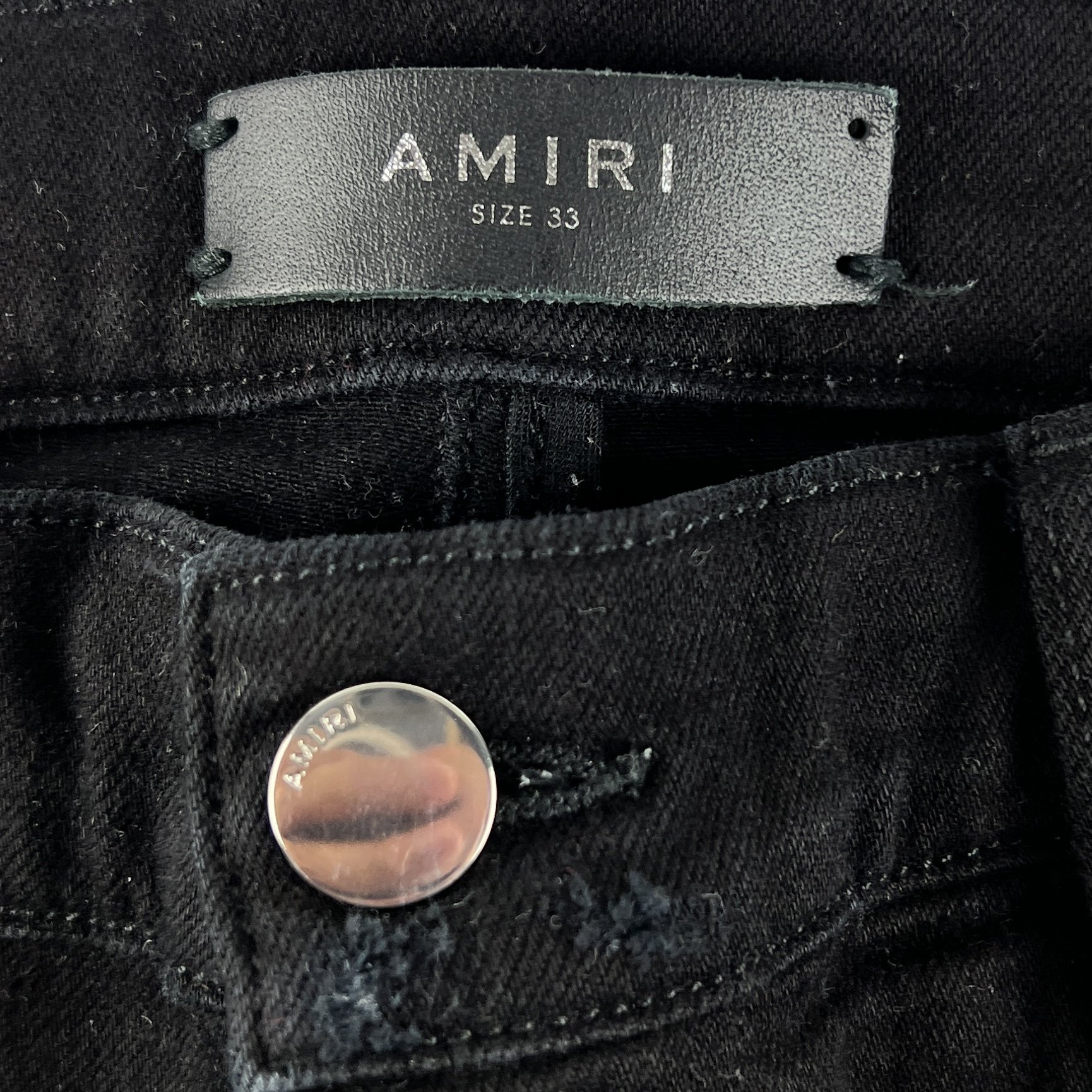 MARKED EU: Amiri Black MX1 Waxed Zip Jeans