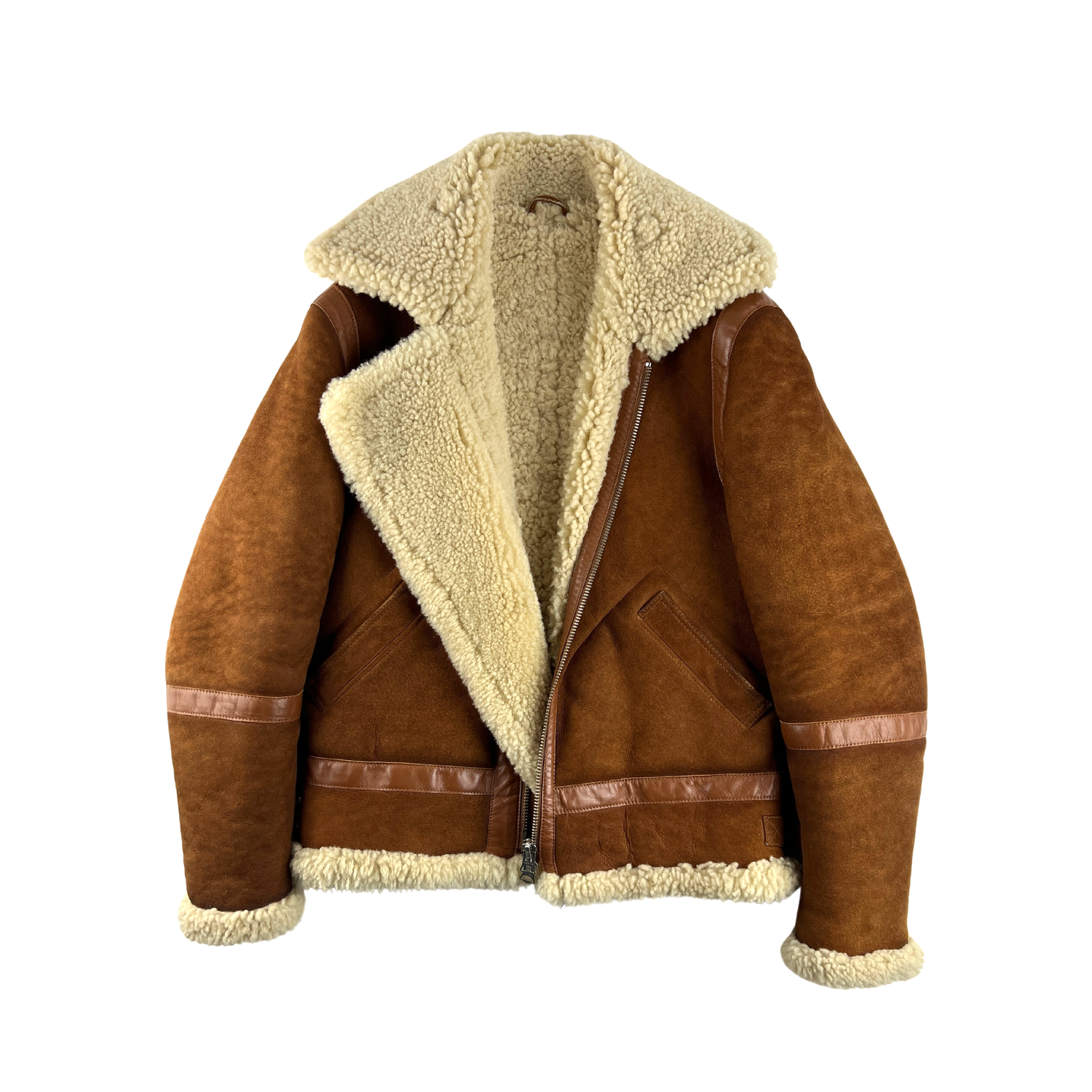 MARKED: Tan Brown Ian Shearling Jacket