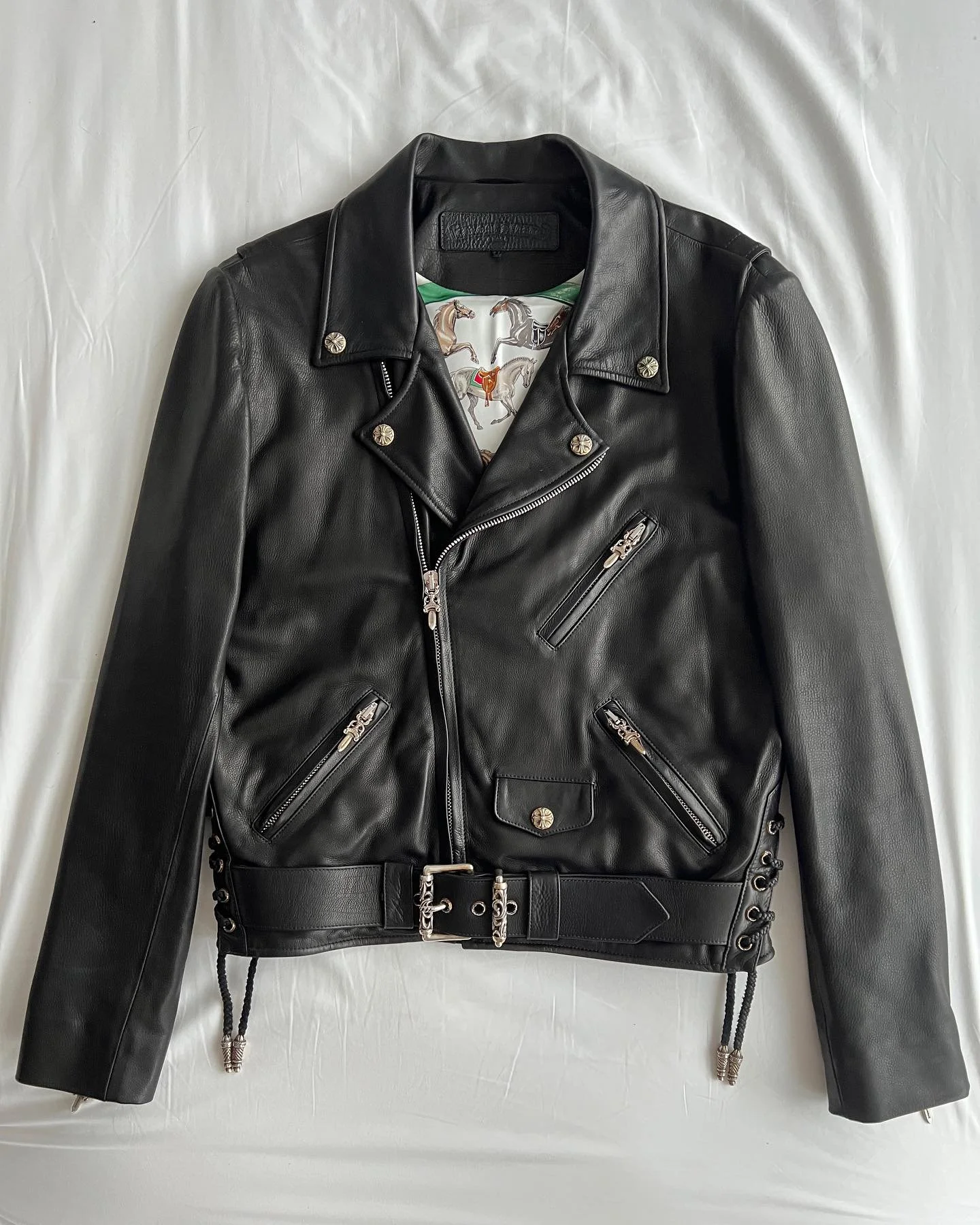 chrome hearts hermes jj dean leather jacket available soon ^(^з^)-☆