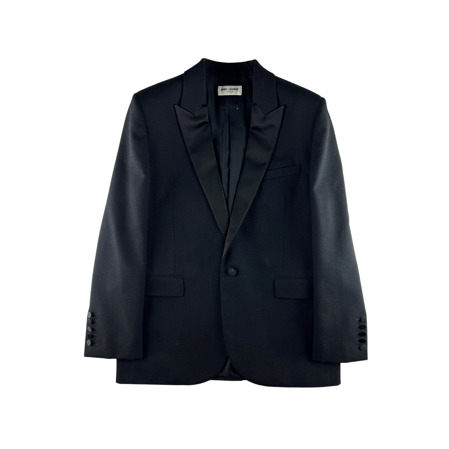 ジャケット Saint Laurent 'Smocking' blazer Saint Laurent YSL Suit Jacket Le Smoking Jacket In Black