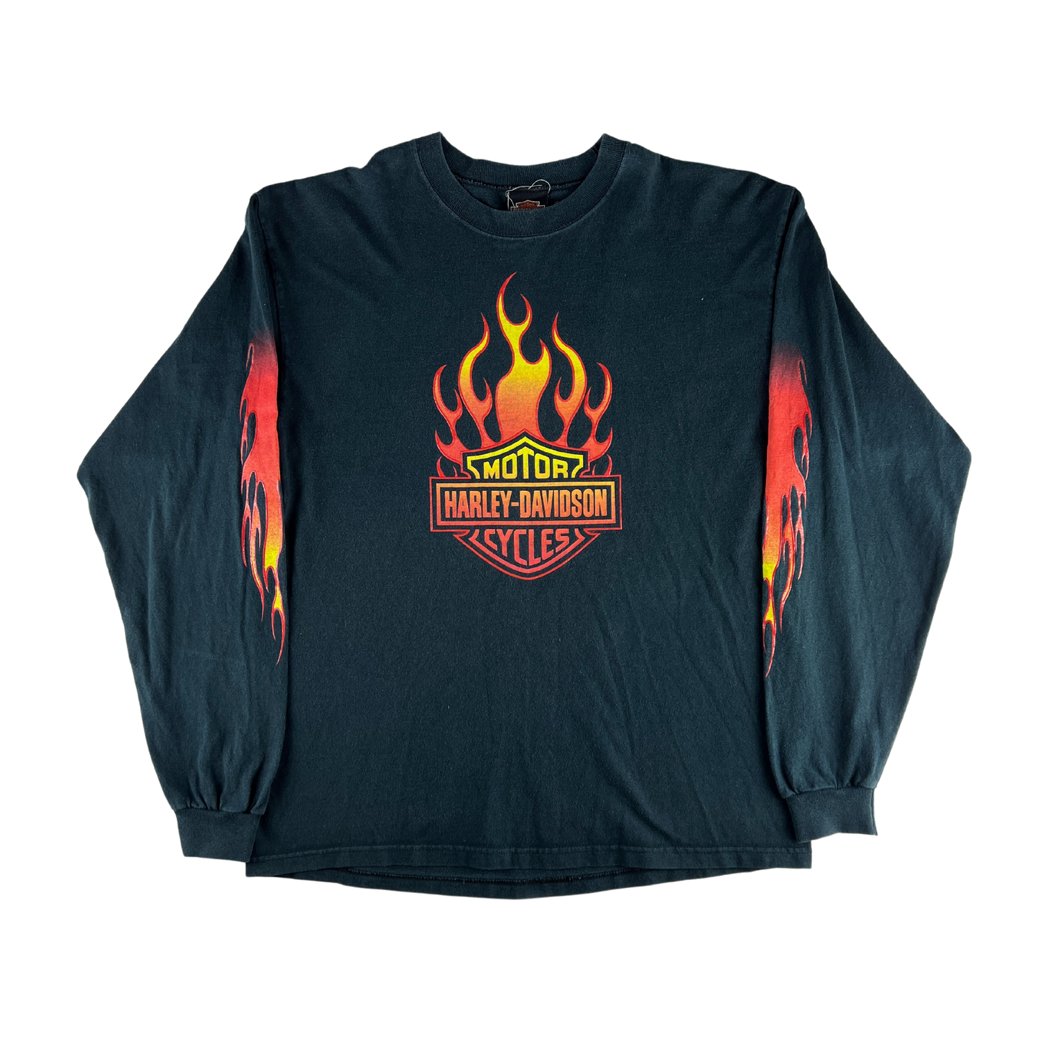 MARKED EU: Harley Davidson 2000 Zylstra Flame Long-Sleeve T