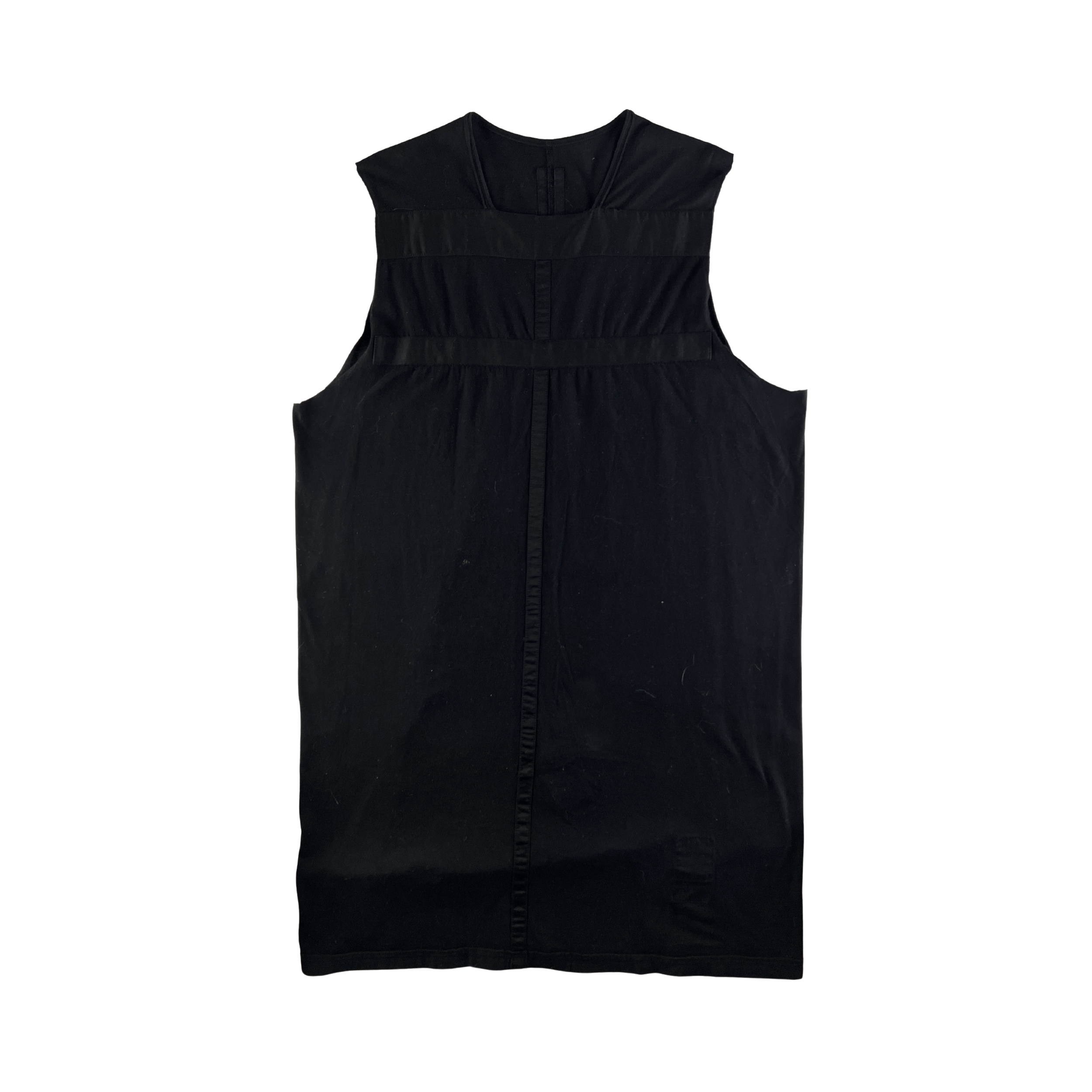 Rick Owens Black Sleeveless T-Shirt