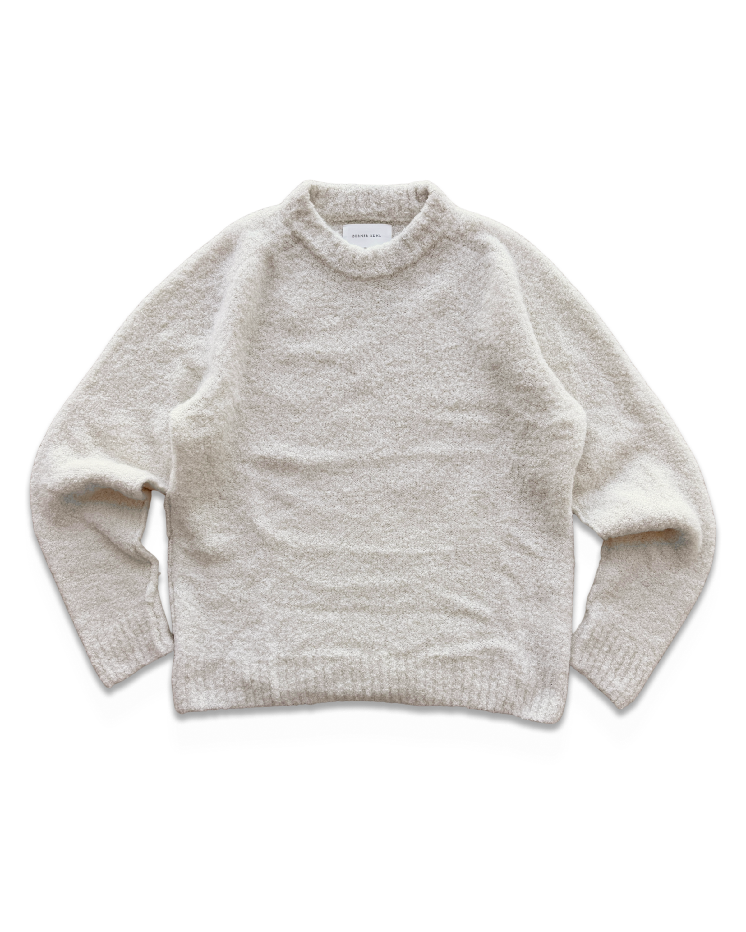 White Alpa Boucle Knit Sweater