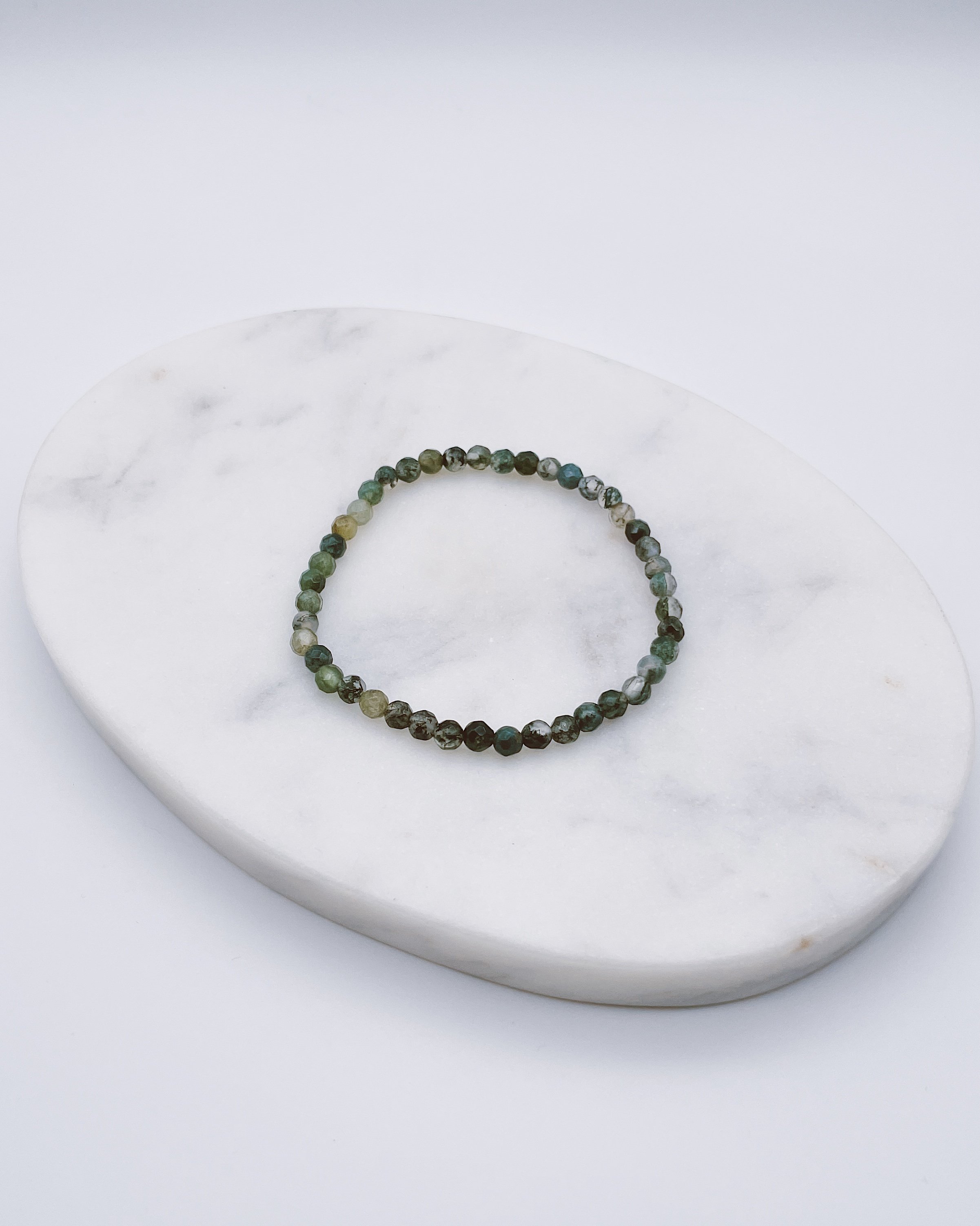 Moosachat Armband Facettiert