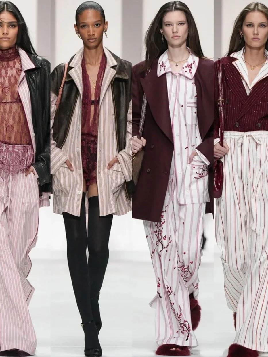&quot;Dolce &amp; Gabbana Spring 2026 Ready-to-Wear&quot;
​
The show merged pajamas with power dressing. The collection balanced the cheeky with the chic, and viewers were invited to reconsider what luxury lounging can look like. Silk skirts, corsets