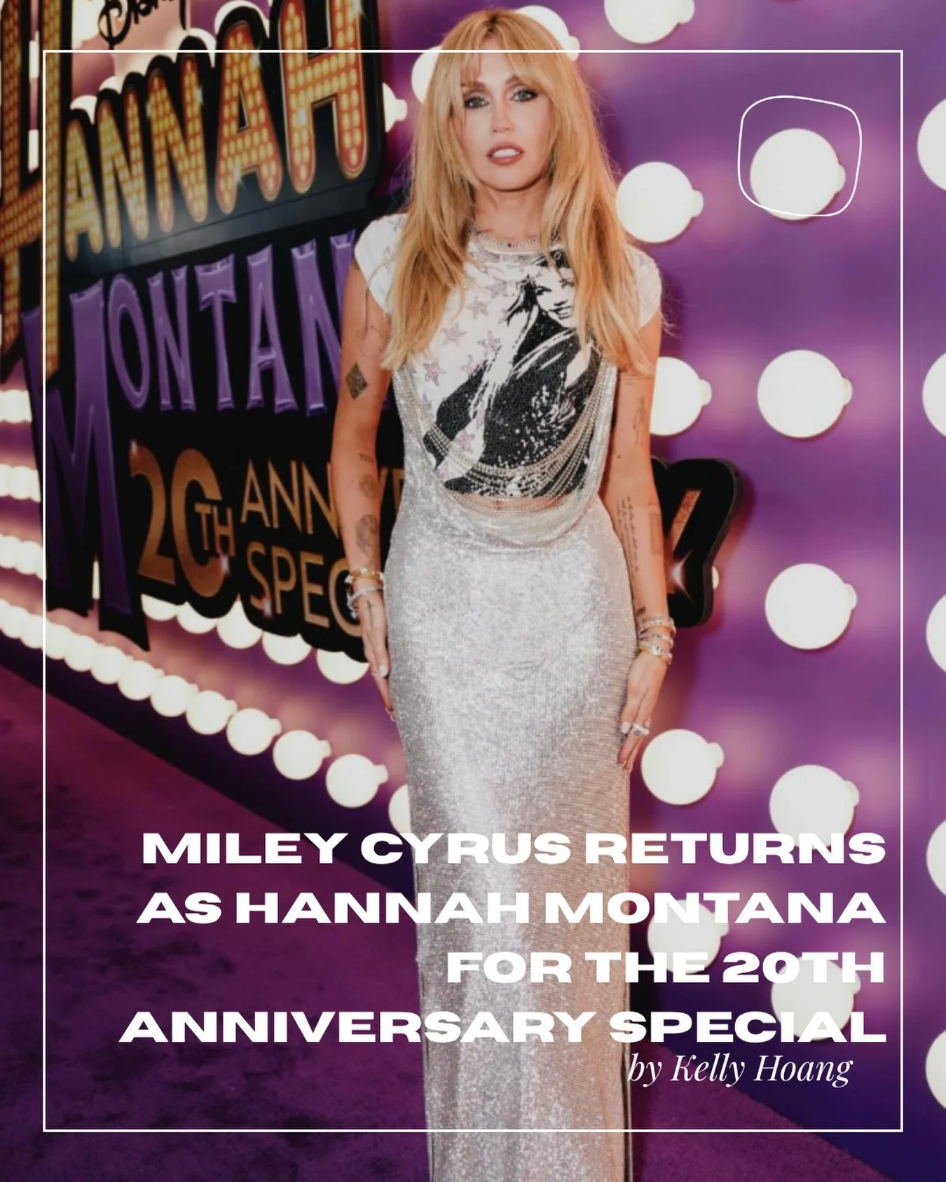 &ldquo;Miley Cyrus Returns as Hannah Montana for the 20th Anniversary Special&rdquo;

20 years ago, on March 24, 2006, the first episode of &ldquo;Hannah Montana&rdquo; premiered on Disney Channel. Little did Miley Cyrus know that this role would qui