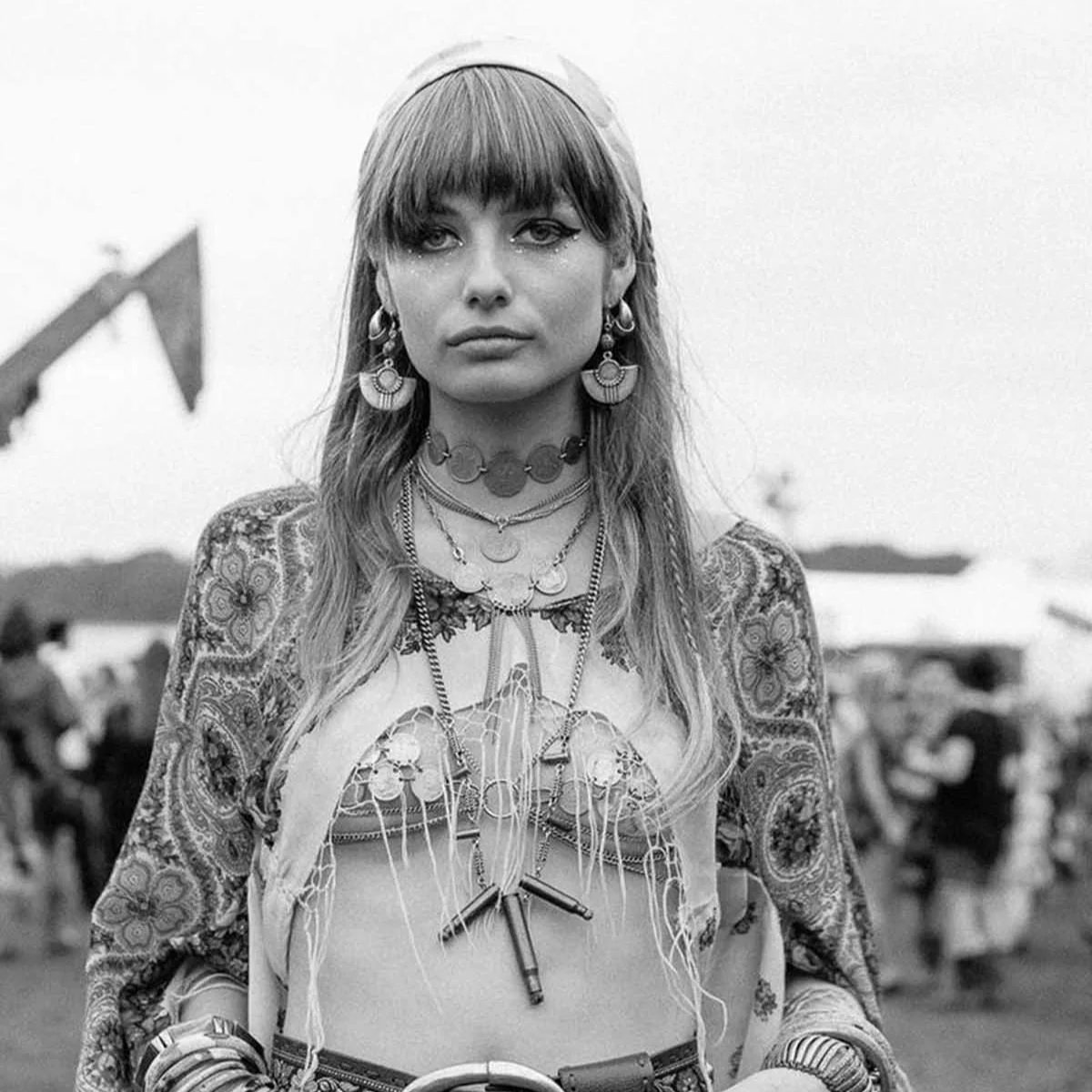 BLOUSON HIGH LOW DRESS WOODSTOCK ROCK main image 1