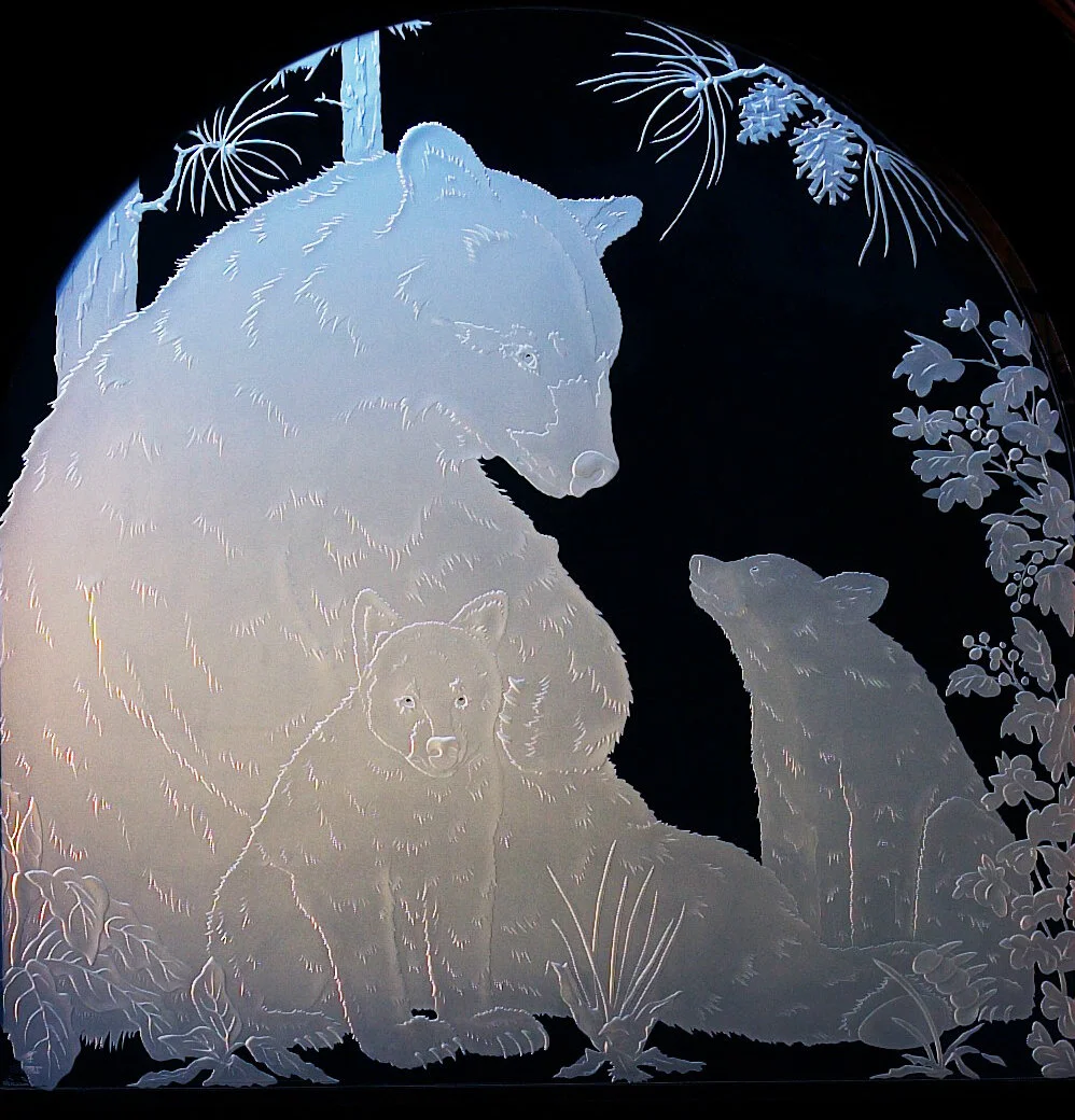 Deep Carved Glass