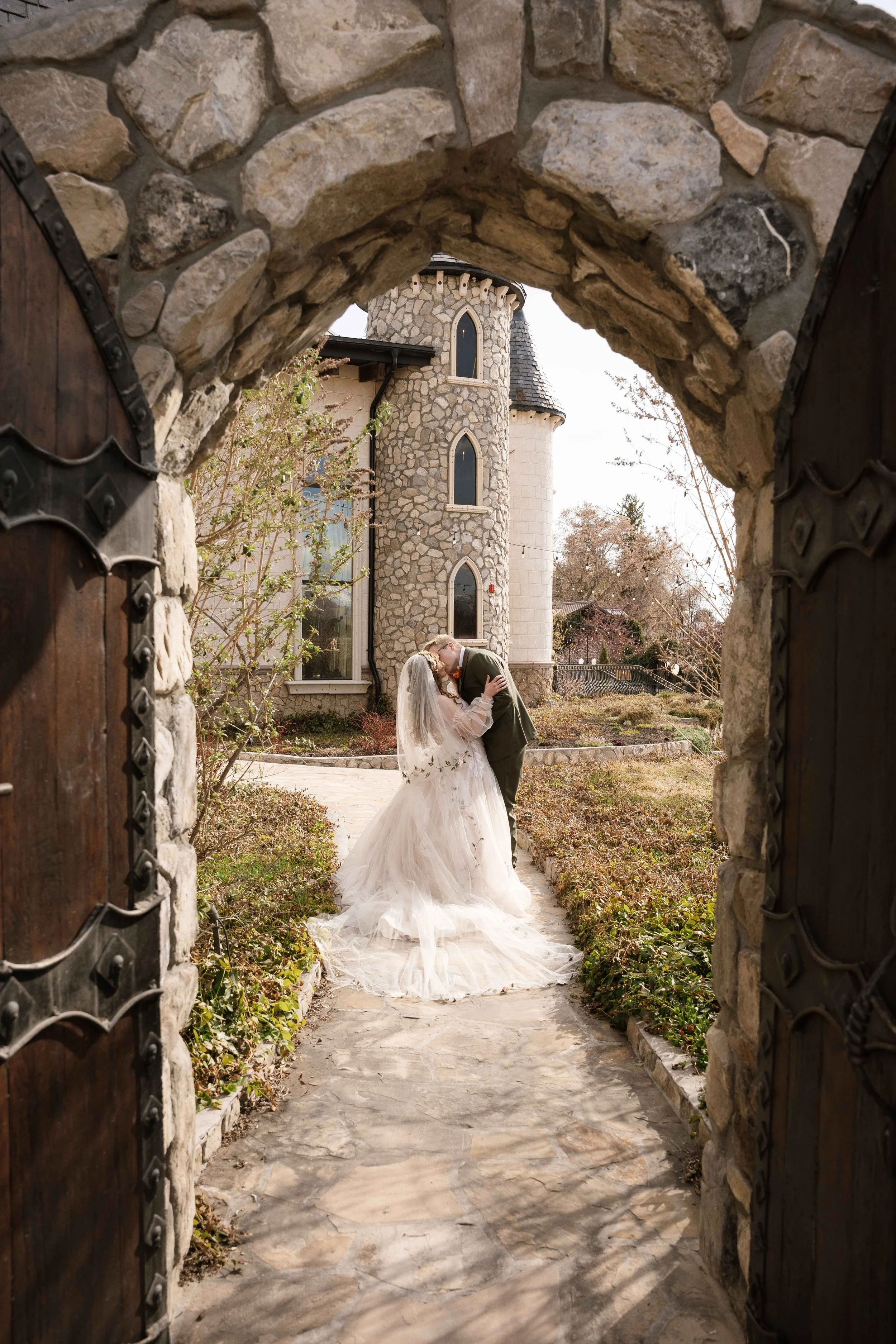 Couple Bridal Photos Wadley Farms Castle Photography