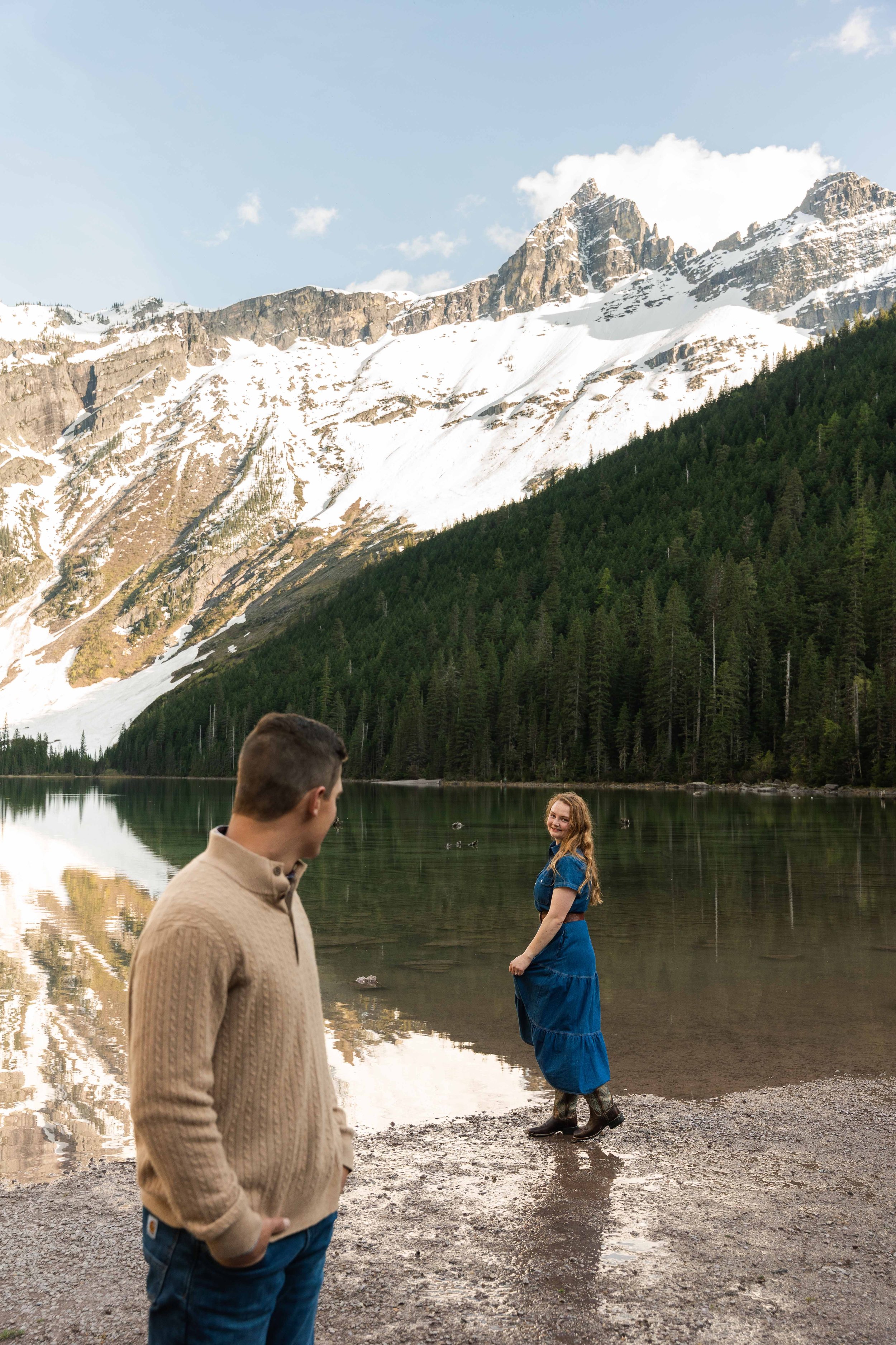Snowy Mountain Proposal Glacier National Park