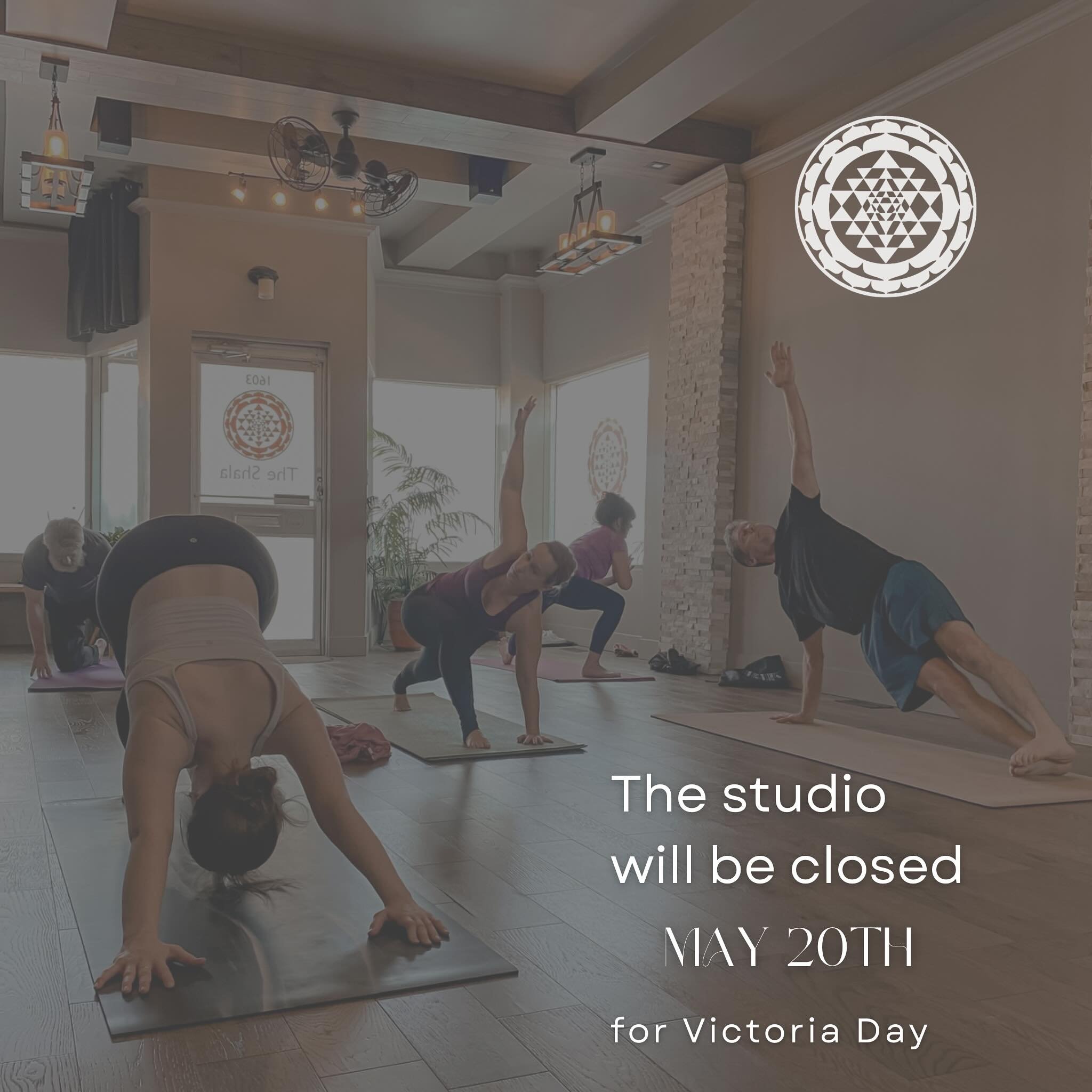 We&rsquo;ll be open Friday, Saturday, and Sunday for regularly scheduled classes, and closed on Monday for the Victoria Day holiday. Enjoy the beautiful weather this weekend and &ldquo;take rest&rdquo; 🧡 #savasana