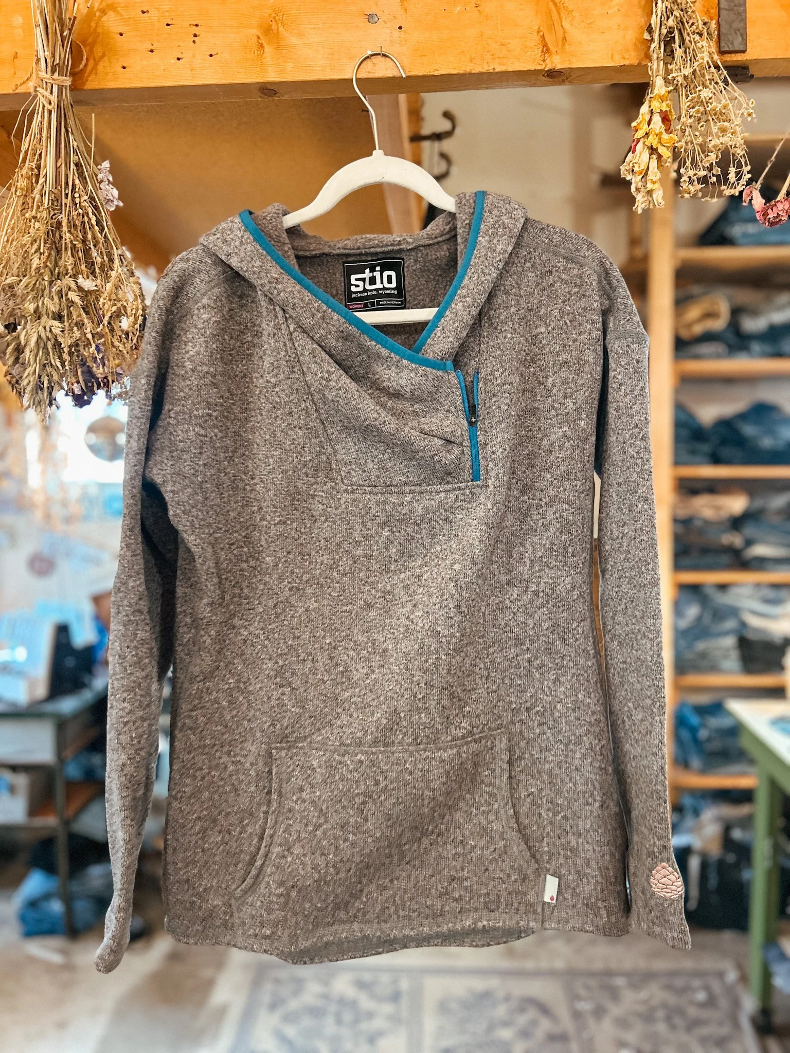 Stio Fleece Hoodie | Large (gray/blue)