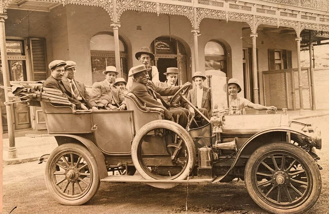 Sam (driver’s seat) had a taste for sweet rides.