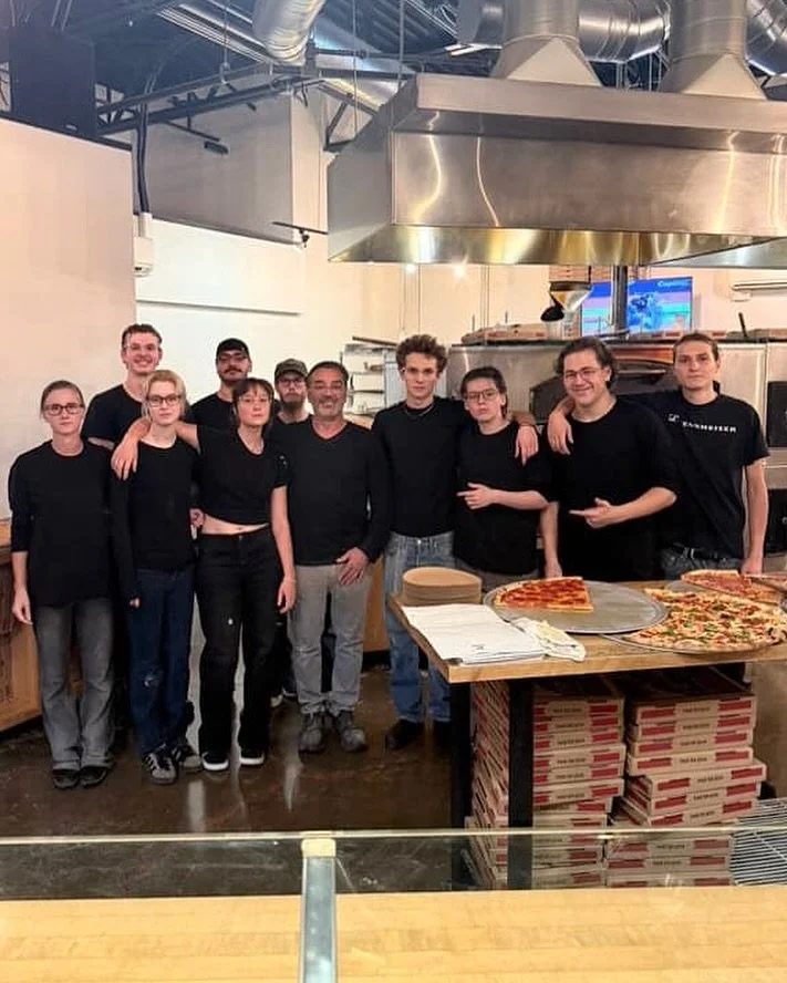 Everyone dressed up as Franco for Halloween! 🍕🎃 We have the best crew.