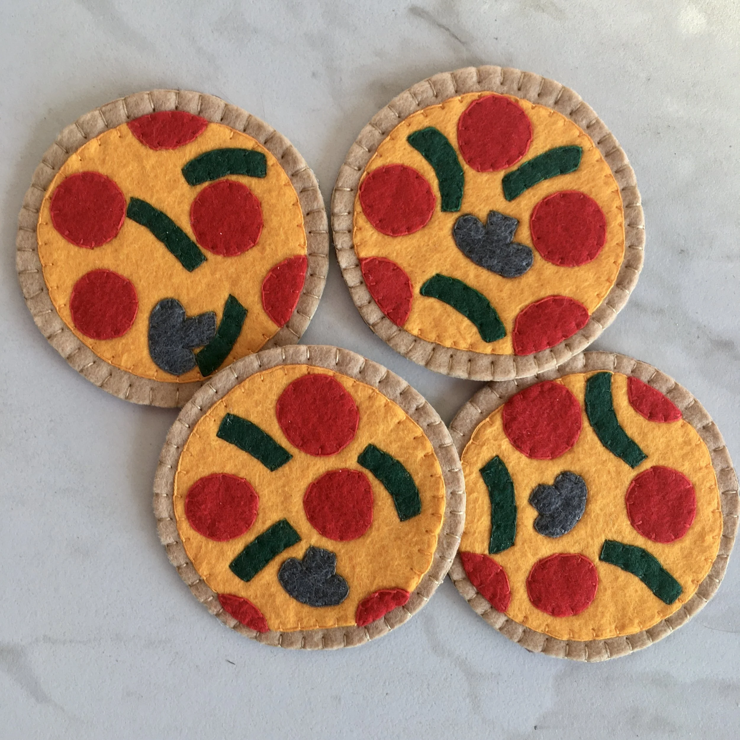Pizza Coasters