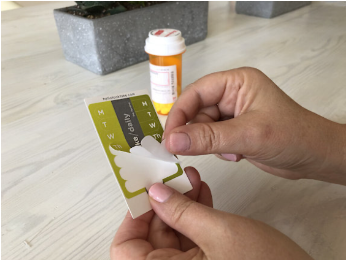 1. Gently remove the label from the backing.