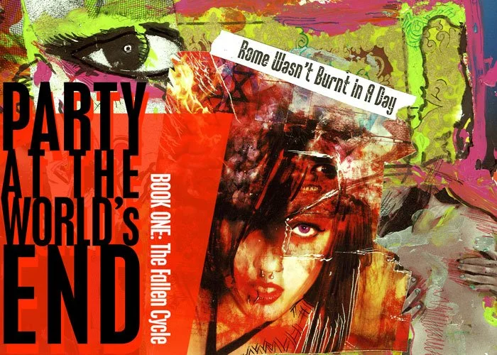 collage art rome wasn't burnt in a day party at the world's end